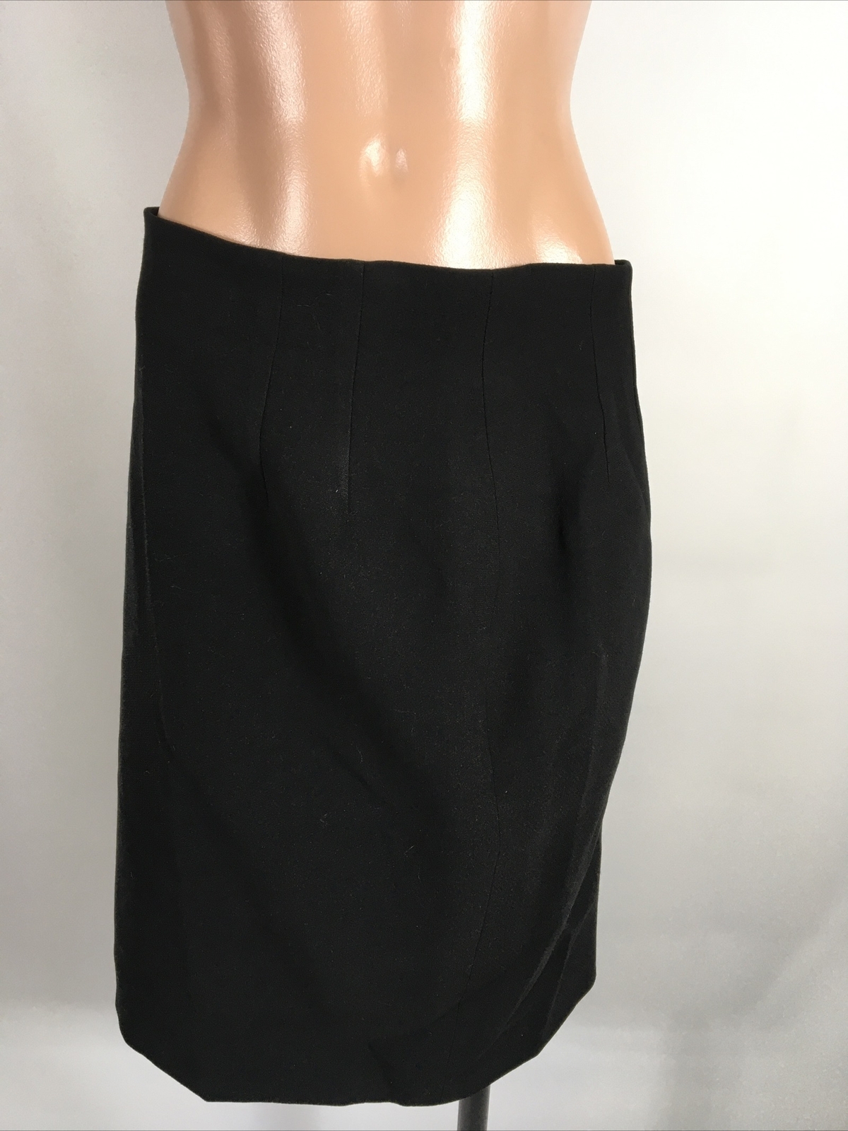 Vintage 80s Black Hot Pink Skirt Suit MOD Retro Stanley Platos Martin Ross Sz 8