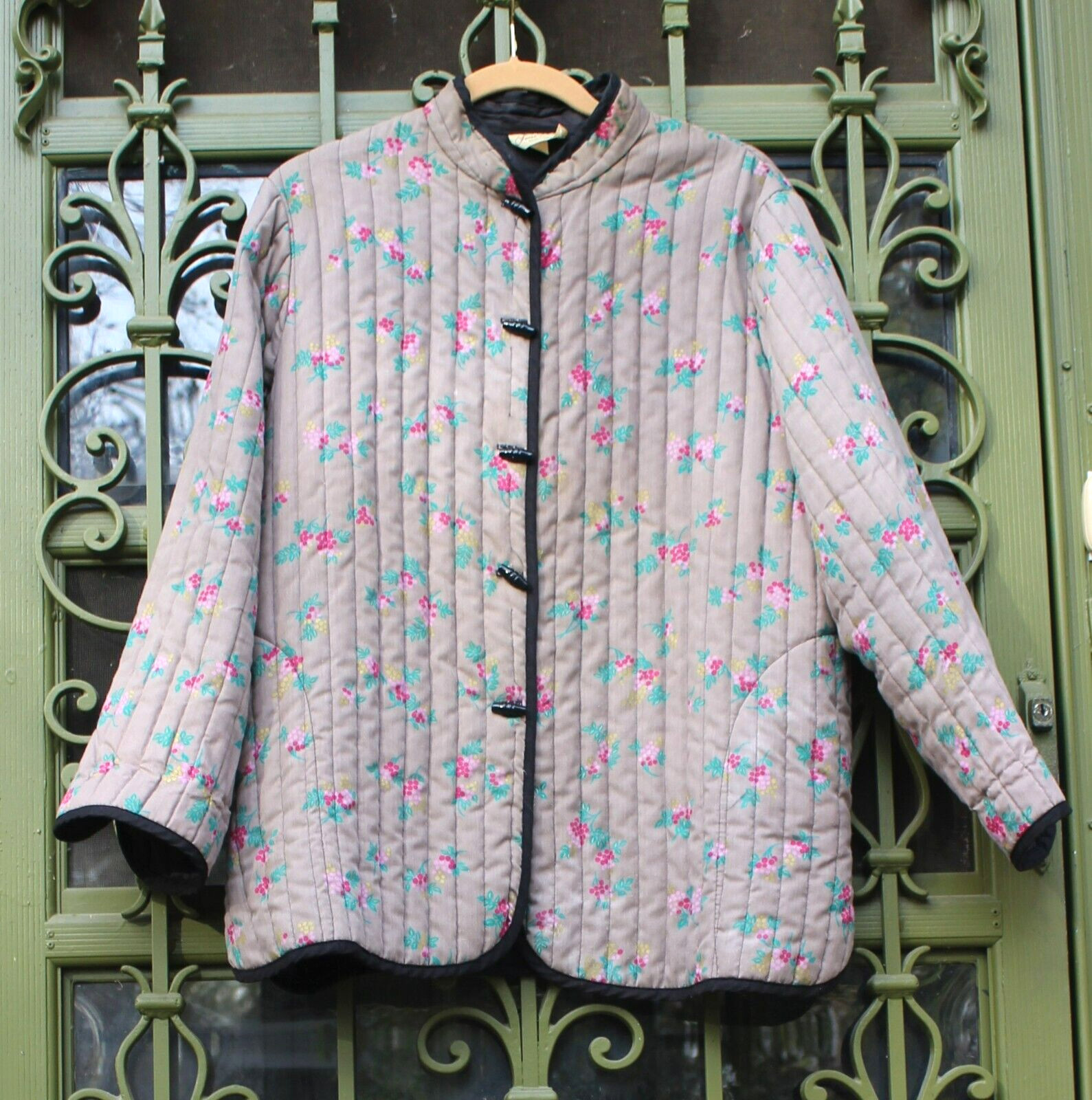 Vintage 1960’s Toni Woods New York Asian Inspired Quilted Jacket L/XL