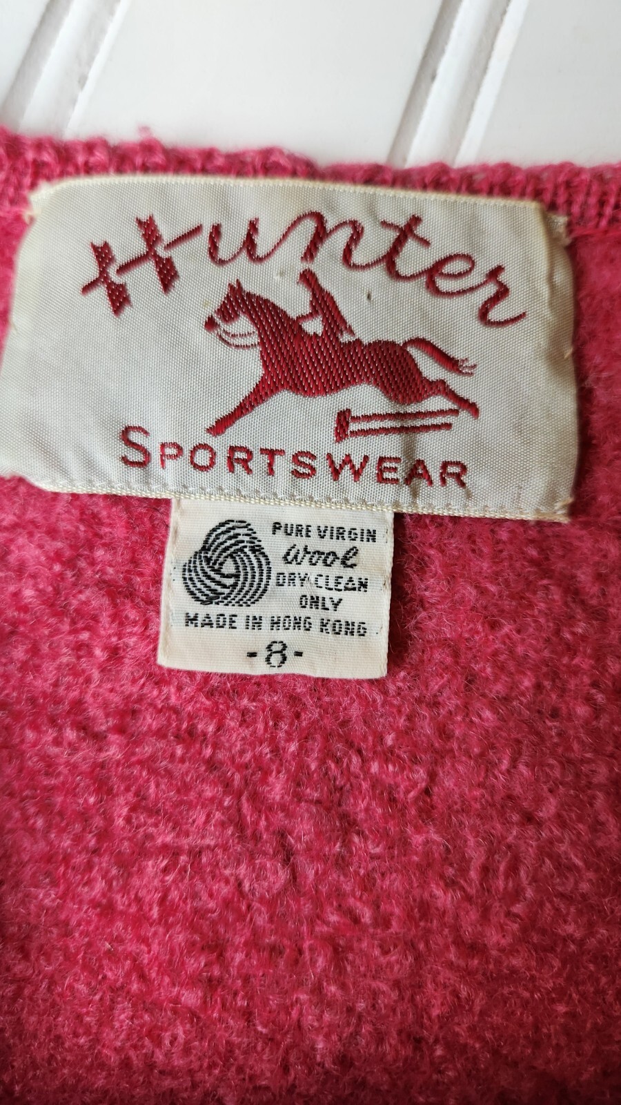 Vintage Pink Barbiecore Jacket Virgin Wool Cropped Blazer Hunter Sportswear