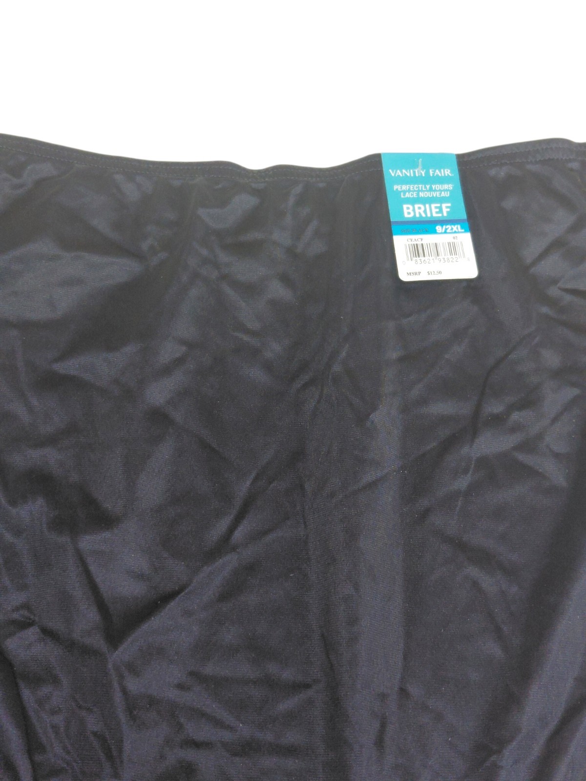 Vintage Vanity Fair Brief Mid Black Size 9/2XL