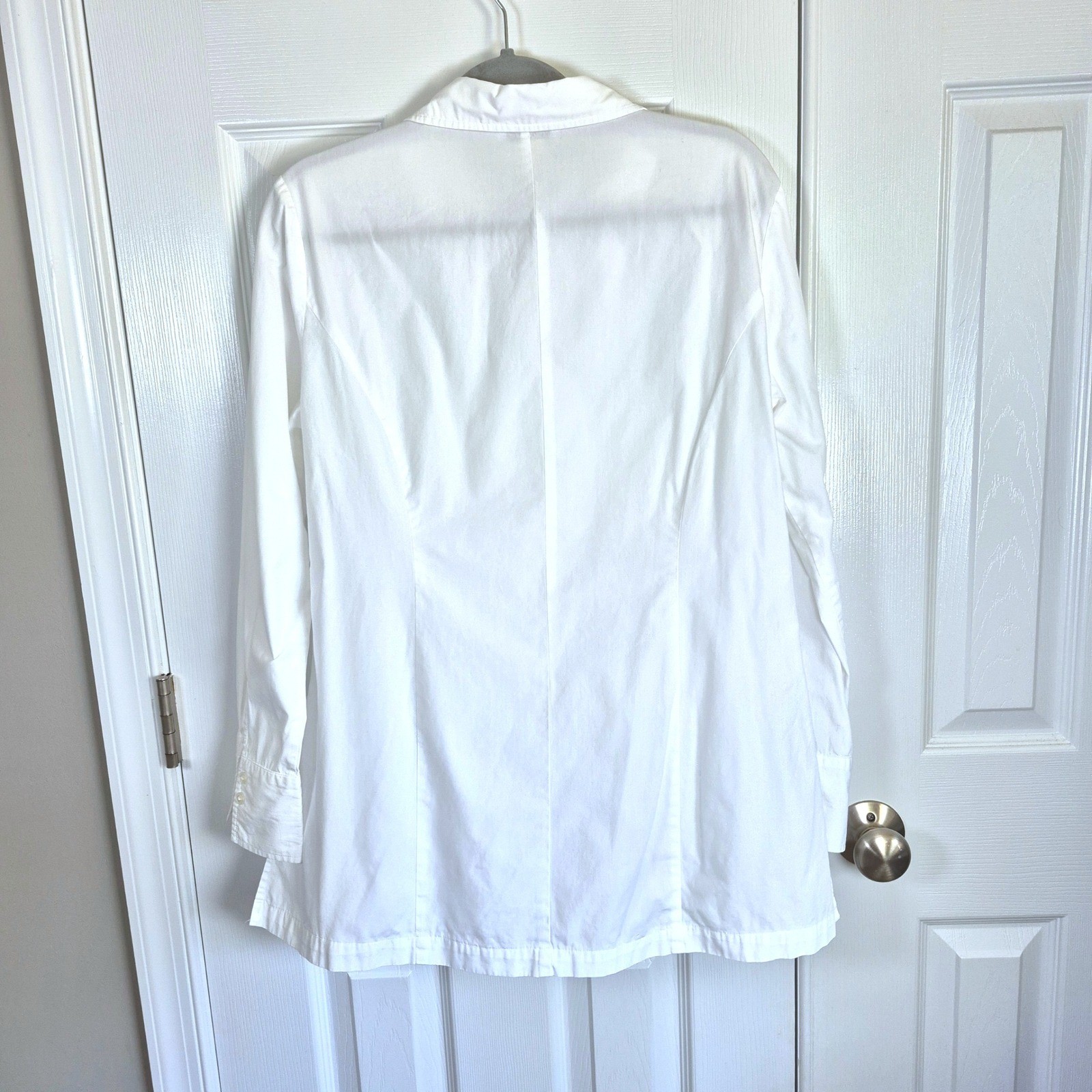 Vintage Puli white button down shirt floral embroidery women’s 12