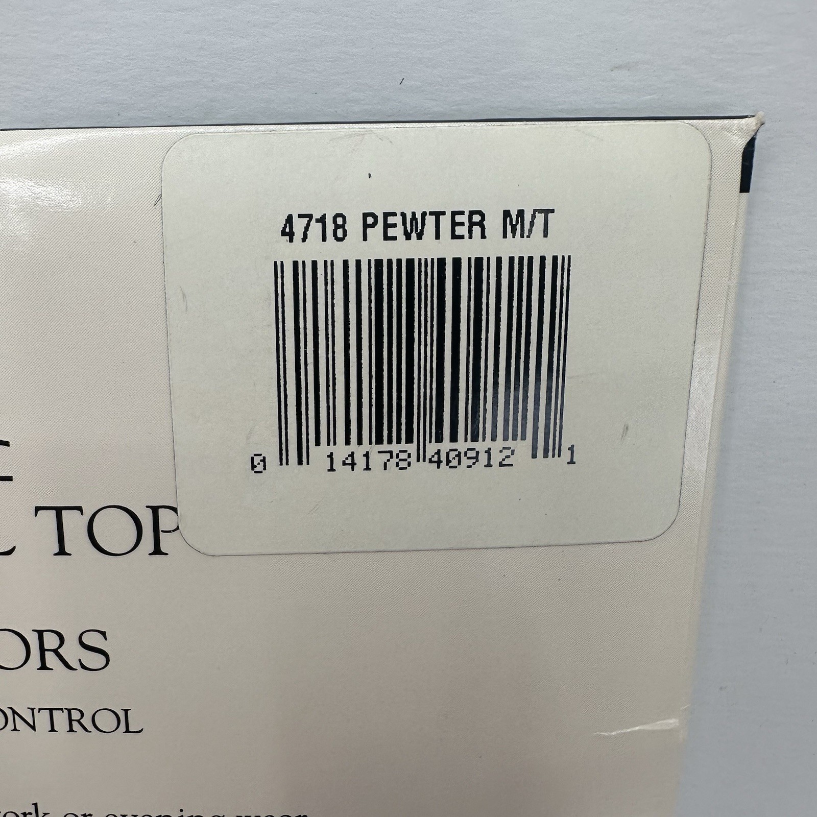 Kathie Lee Control Top Pantyhose Pewter Medium Tall Limited Edition Fashion