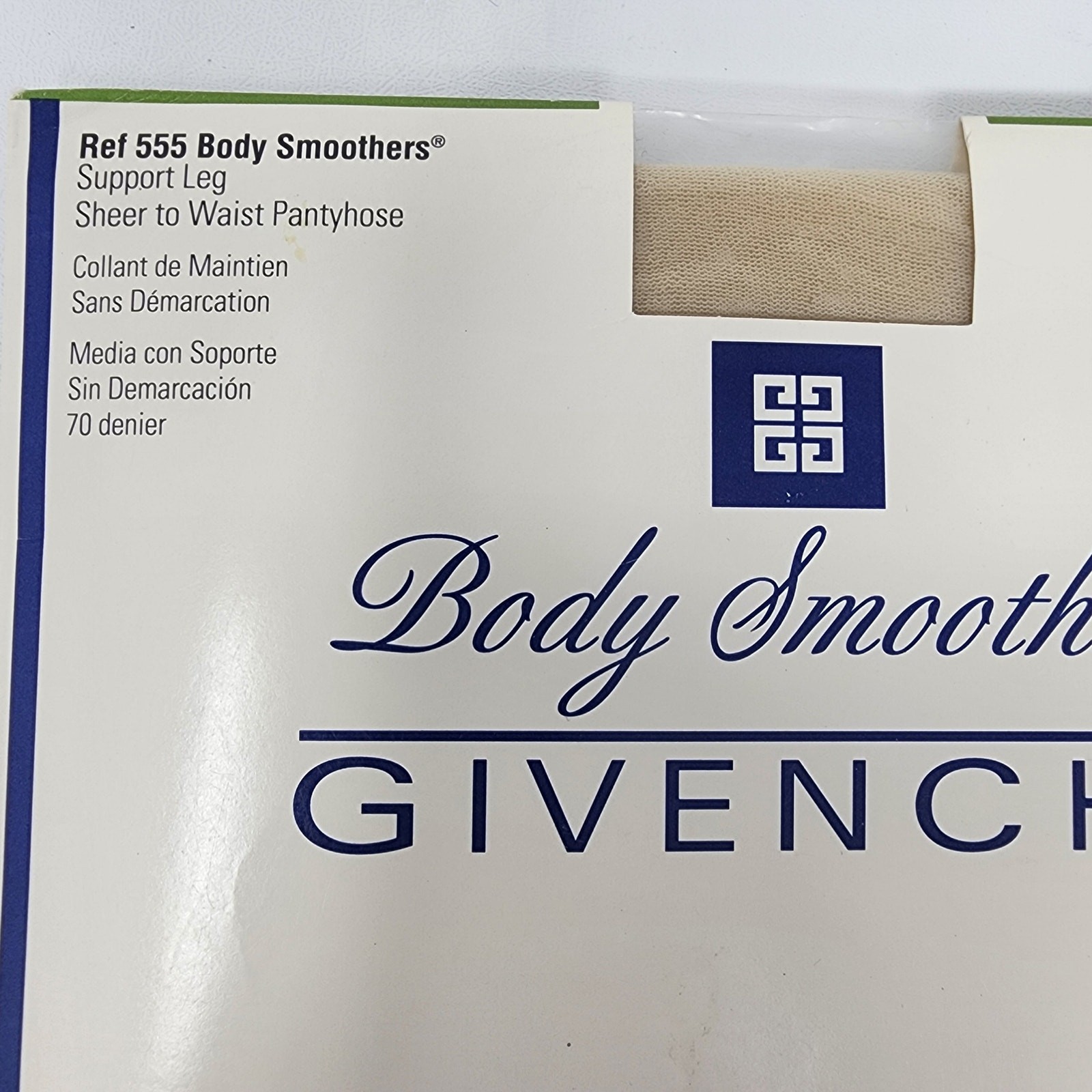 Vintage Givenchy 555 Body Smoothers Size B La Creme Support Leg Pantyhose
