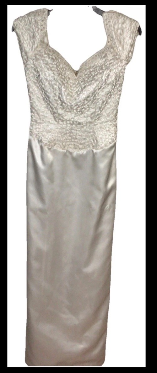 Vintage Mike Benet Beaded Wedding Dress Formal SZ 8