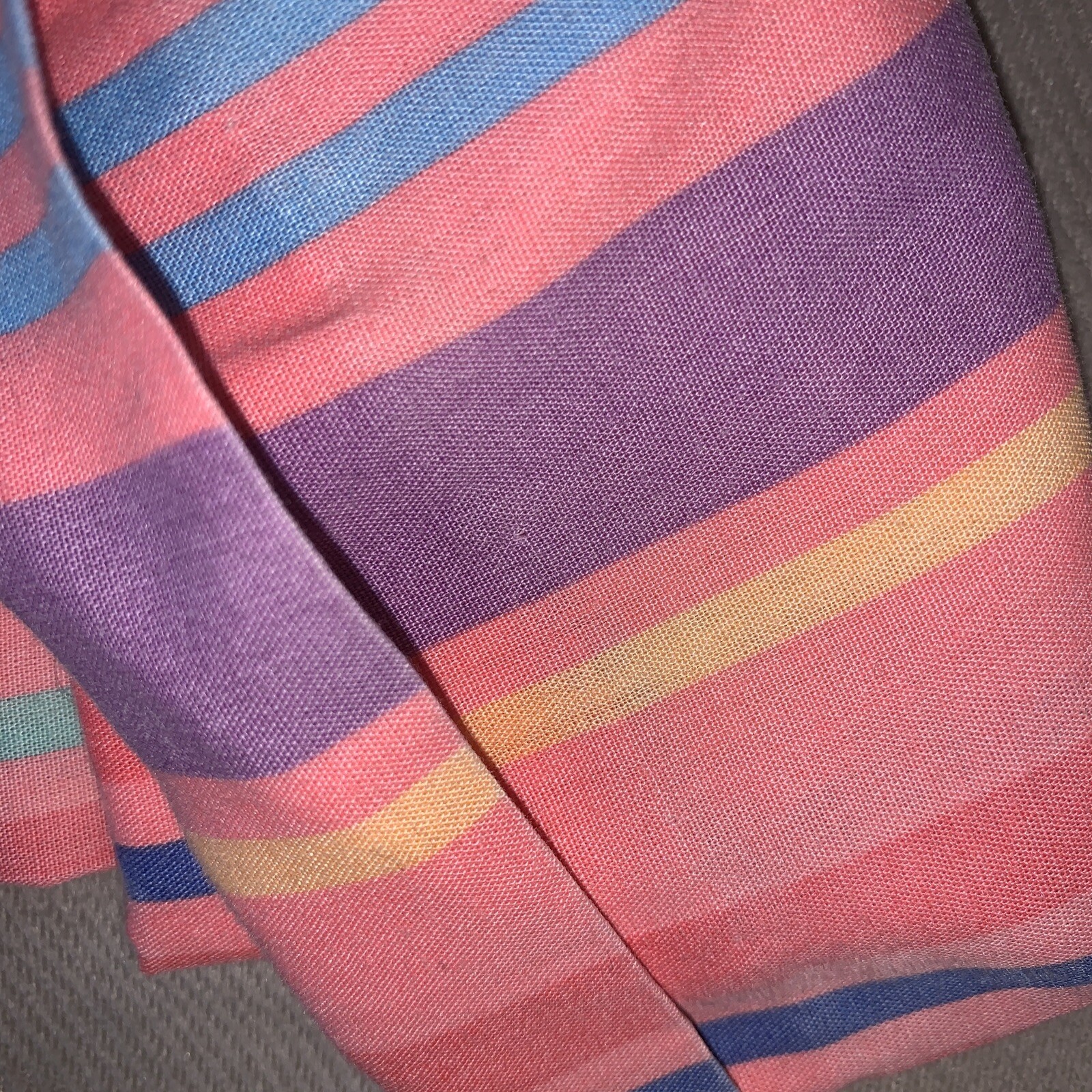 Vintage Button Up 70’s EBER San Francisco Top Pastels Striped Women’s Small ?
