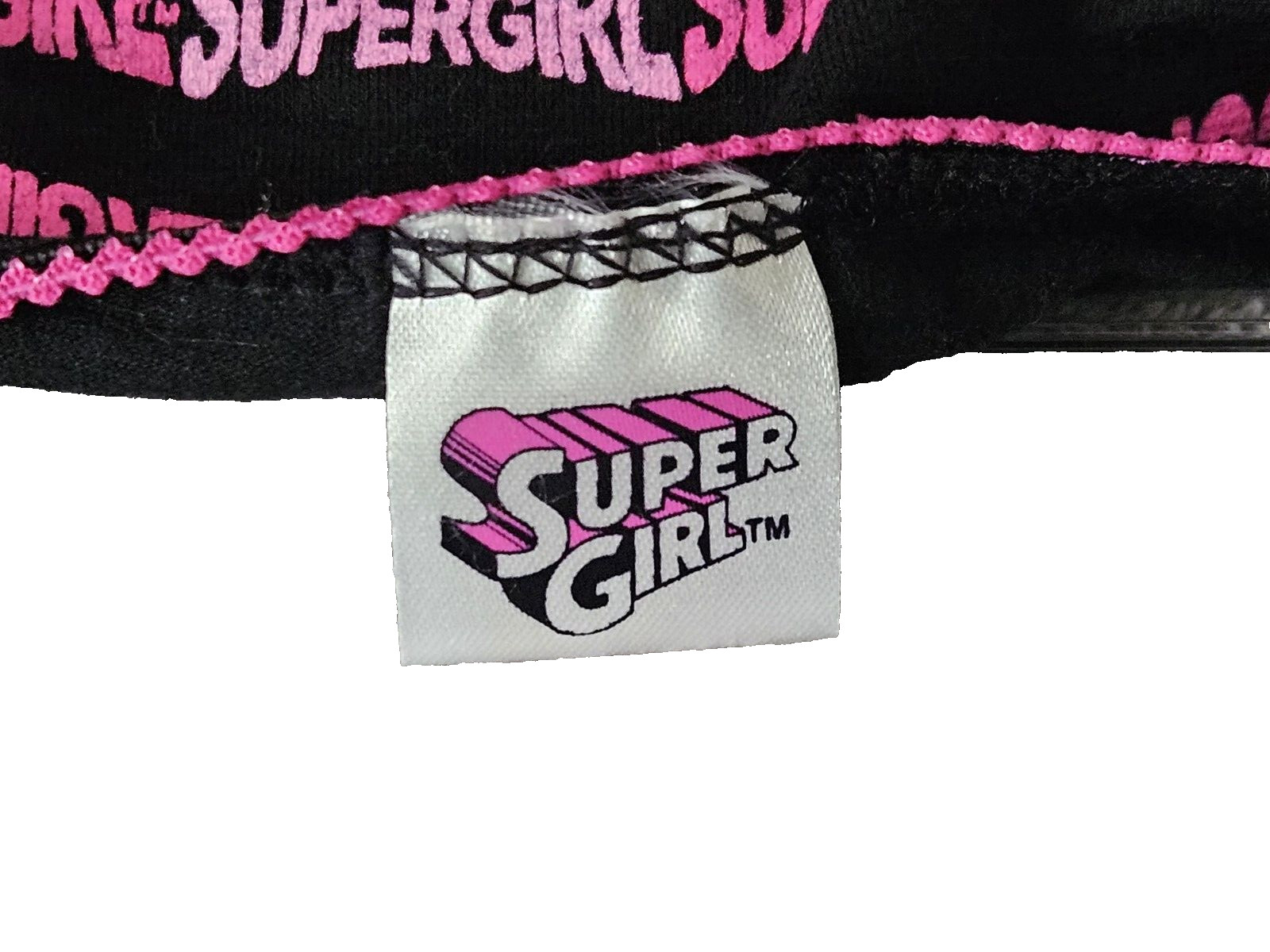 SuperGirl Intimates Women’s Bikini Panties Size: MEDIUM Color: BLACK/PINK