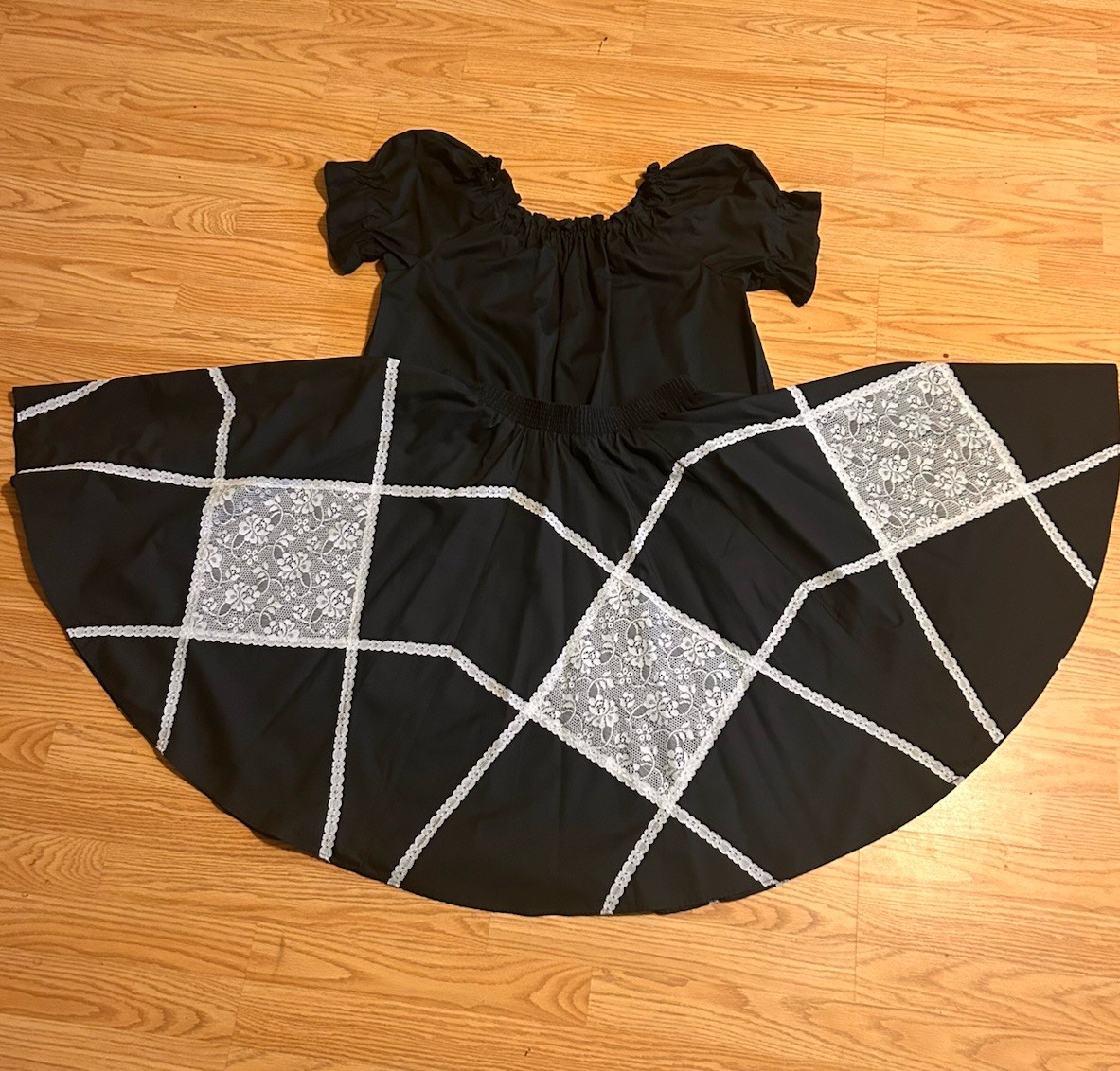 VNT 80’s Malco Modes Square Dance Dress Set Sz L Western Rockabilly Prairie