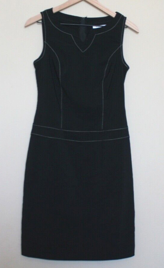 Vintage Dress Sheath Black Juniors Size 6 7 Sleeveless USA Y2K 1990s