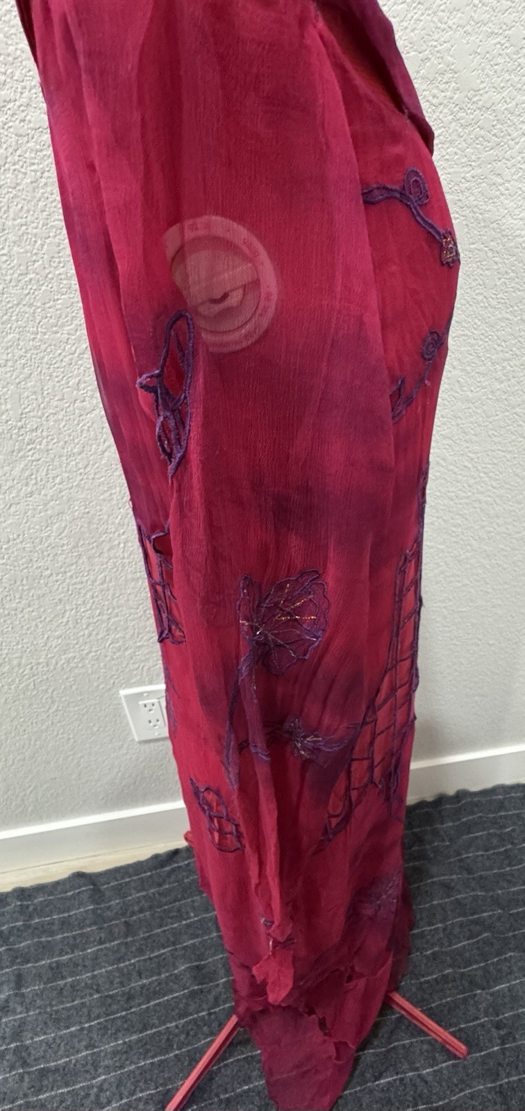 Nataya Victorian Titanic Tea Party Embroidered Mesh Dress Pink Rayon XL