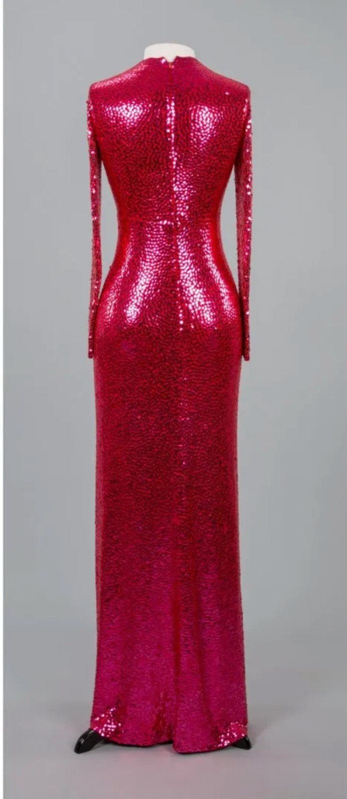 Norman Norell Fuchsia Sequined Mermaid Gown Phyllis McGuire Couture Collection