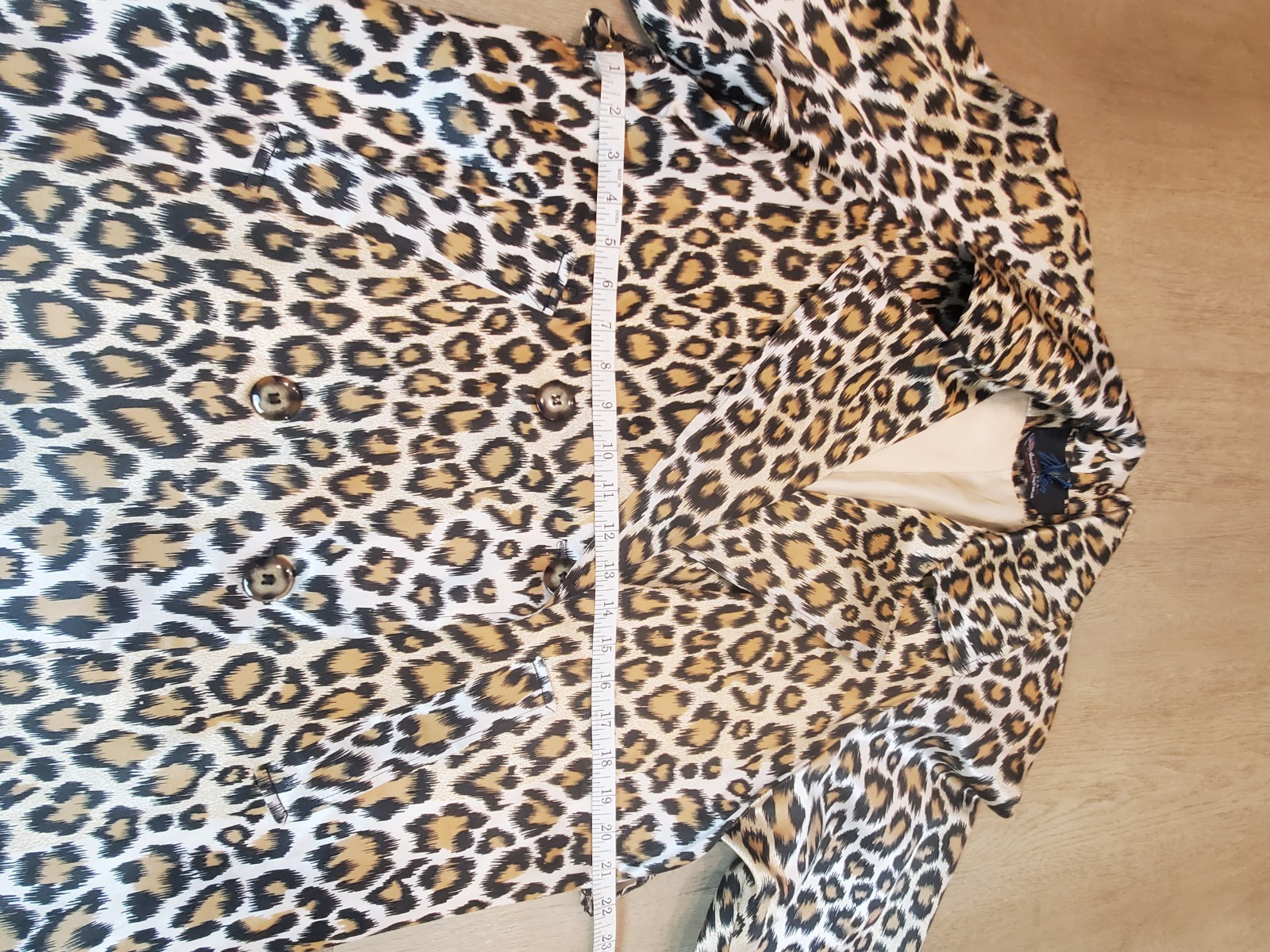 Vintage 1980s Leopard Print Coat Bold Animal Print Vision Made In USA