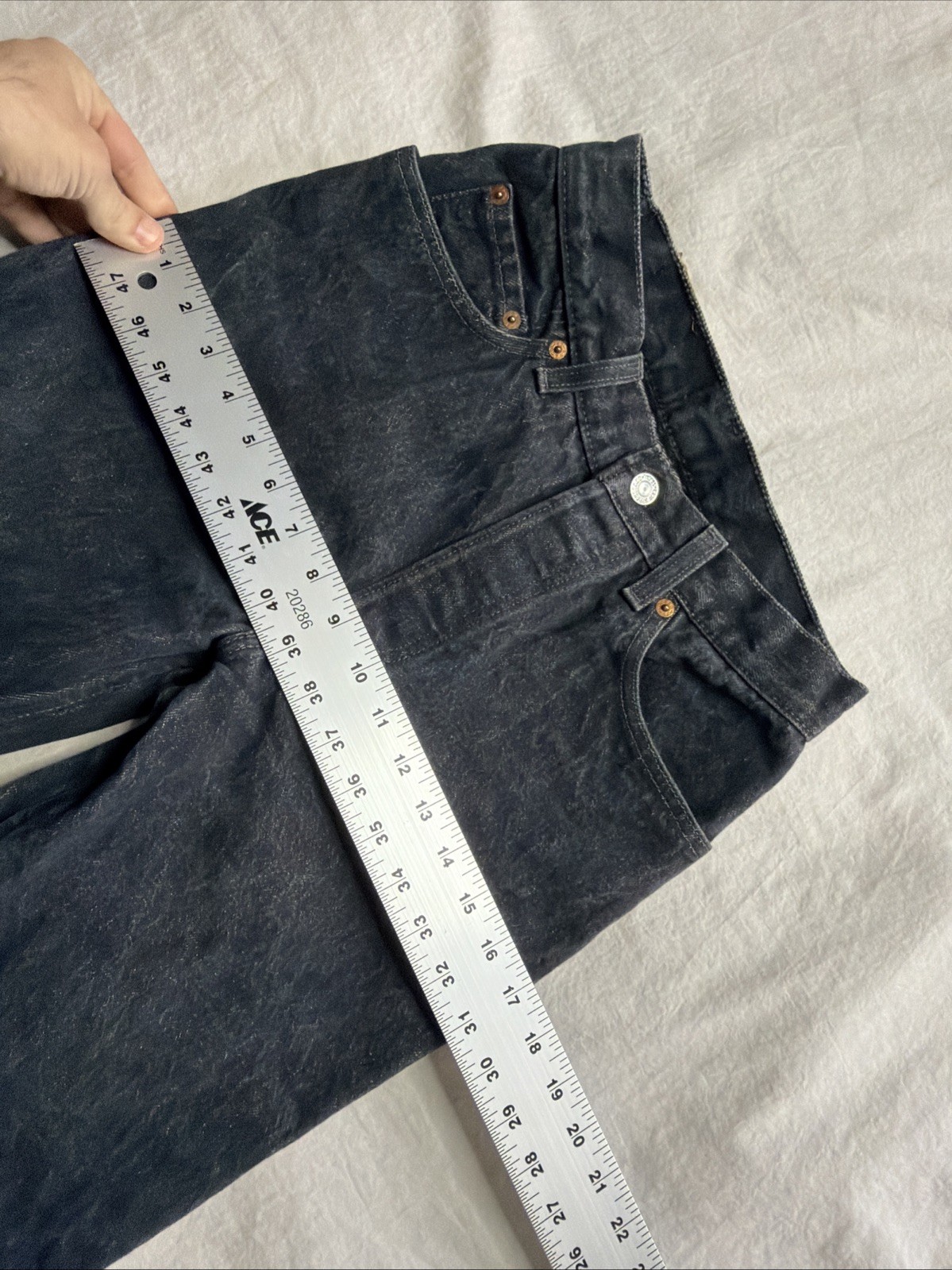Vintage 70s Levis 26501 Jeans Denim Women Straight Black 24X32