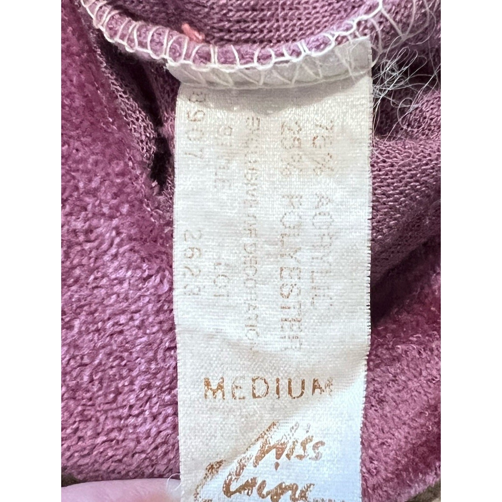 Miss Elaine Vintage 80s Soft Plush Lounge Jumpsuit Purple Ivory Archive Fashion