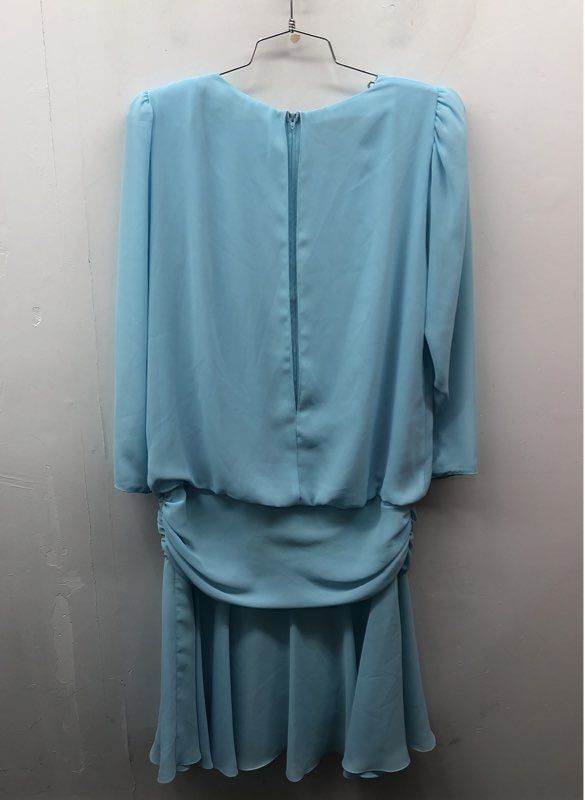 Vintage 90s Ursula of Switzerland Women’s Light Blue Drop Waist Dress Sz 10P