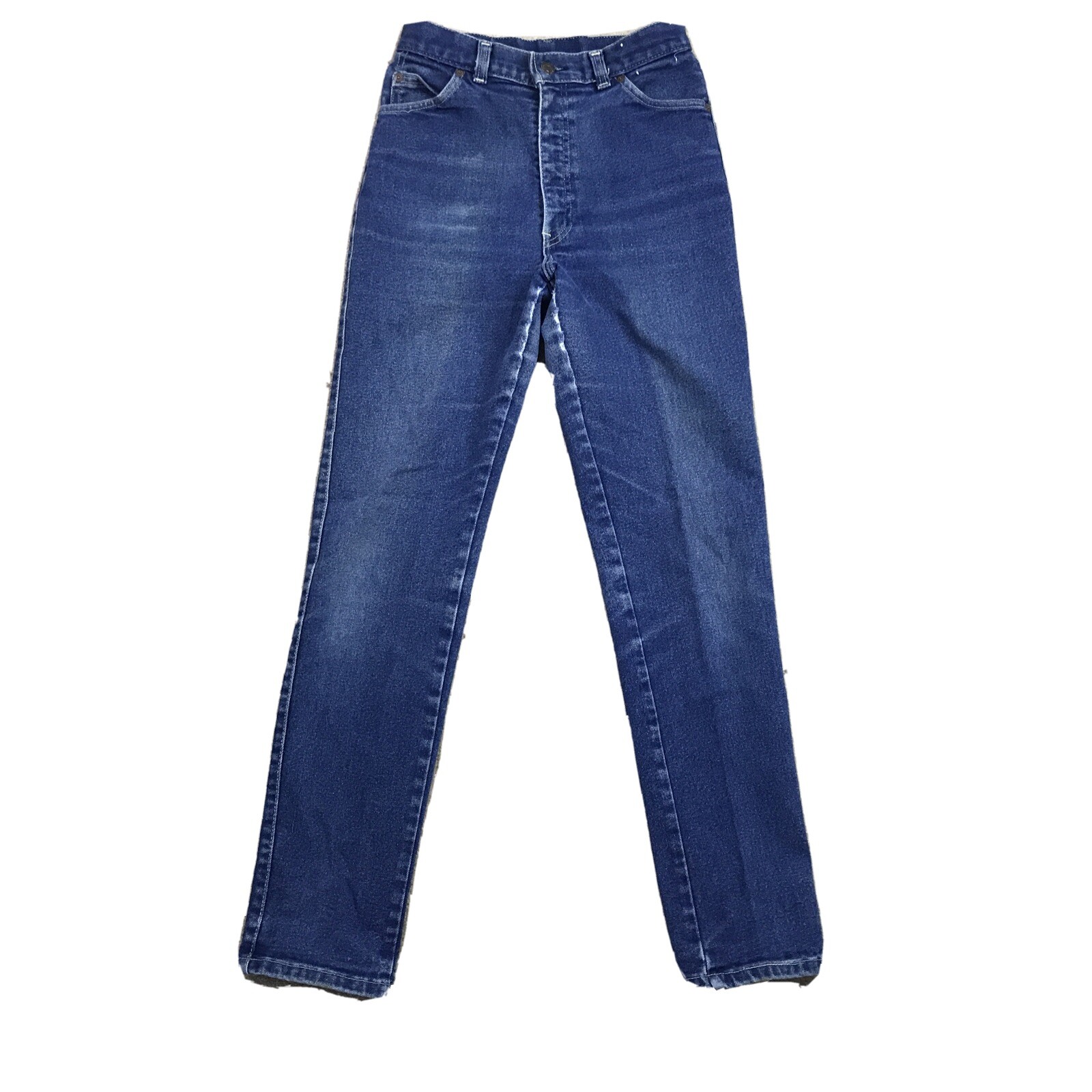 Levi’s 70s 80s Denim Jeans Actual Sz 26X29.5 High Rise White Tab Leather Patch