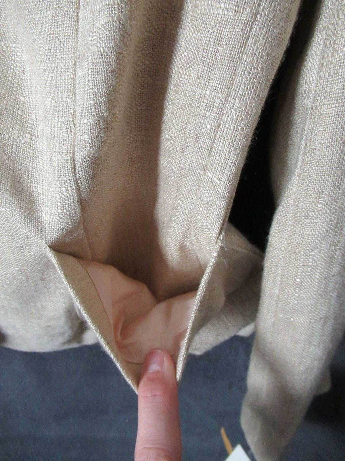 NWT Vintage Jack Winter Rices Nachmans Beige Rayon Flax Career Suit Jacket 8