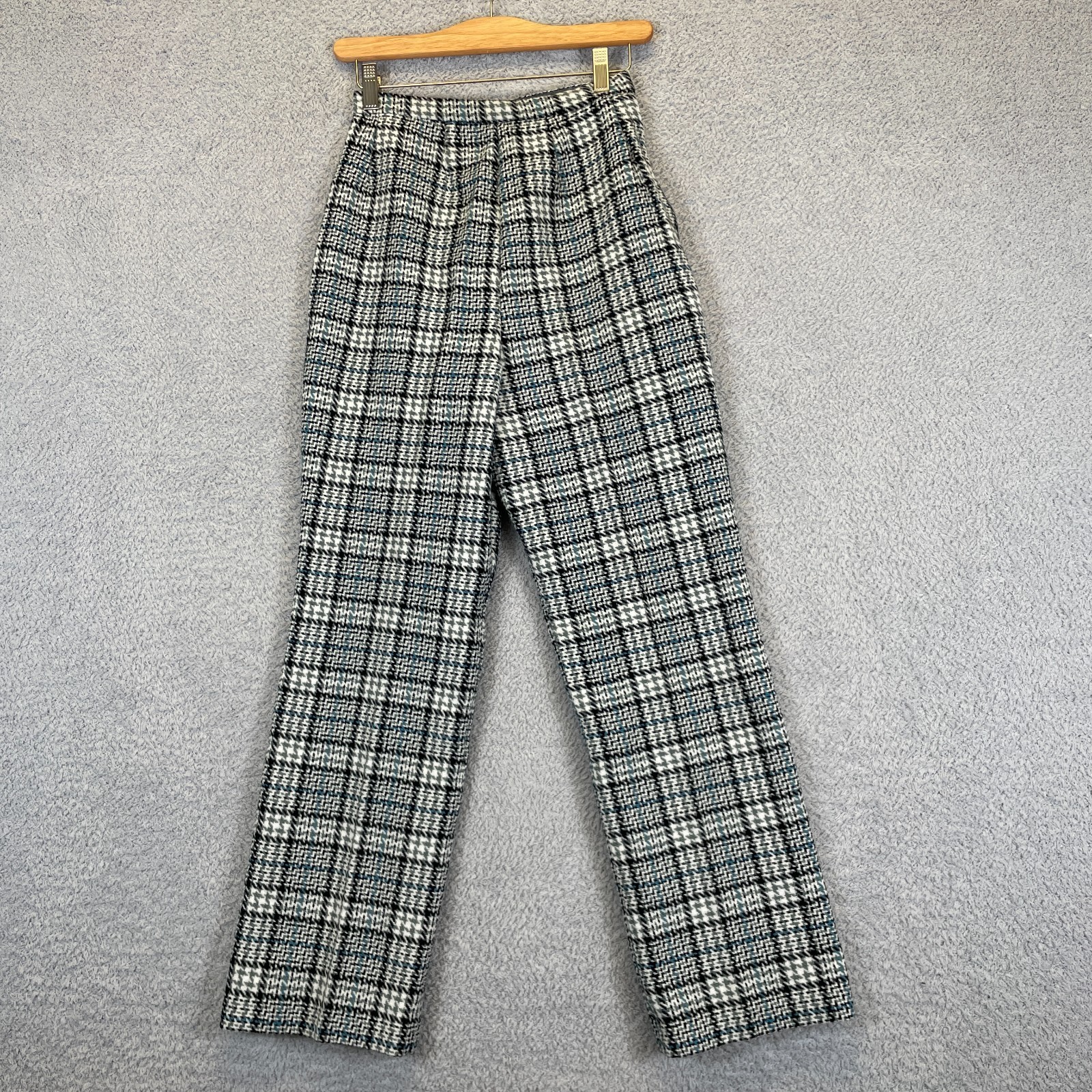 Vintage 70s Preppy Retro Prince of Wales Check Glen Plaid Pants 26″x31″ Japan