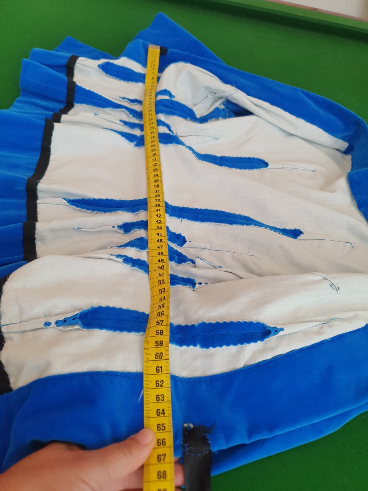 VINTAGE Velvet Jacket XS-S Royal Blue Medieval Costume Dirndl Traditional / 50s