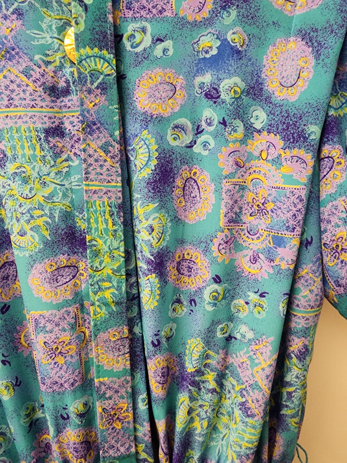 VTG Lady Carol Petites Of New York Pleated Floral Office Dress With Belt Size 8