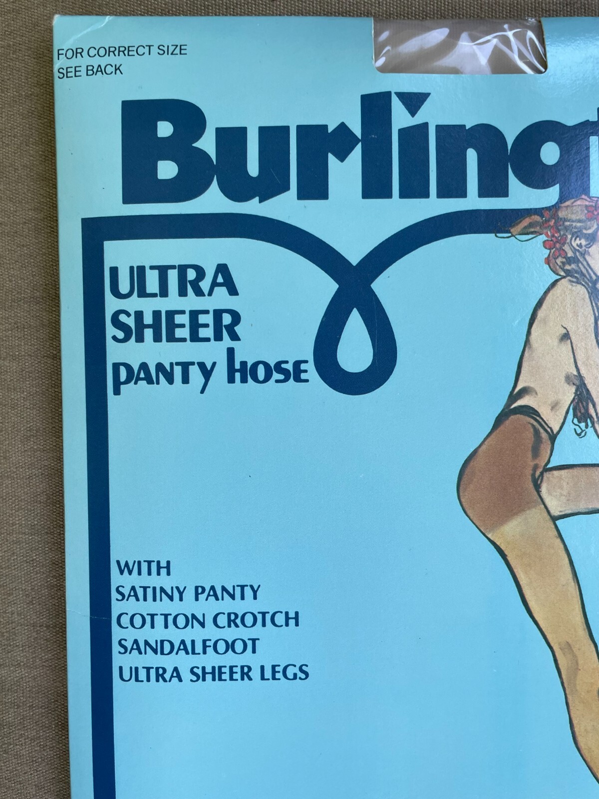 vintage Burlington Ultra Sheer Panty Hose stockings Dove Grey Long Discontinued