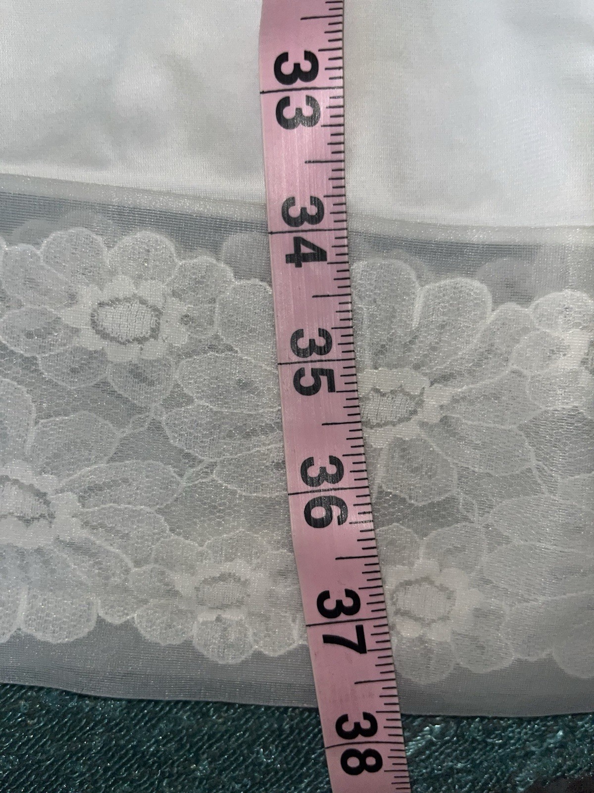 Vtg VANITY FAIR Satin Full Slip Sz 34 Bridal Floral Lace Trim Chiffon Nylon