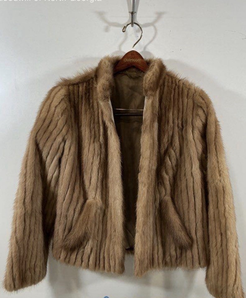 Jacques Saint Laurent Beige Vintage Fur Jacket