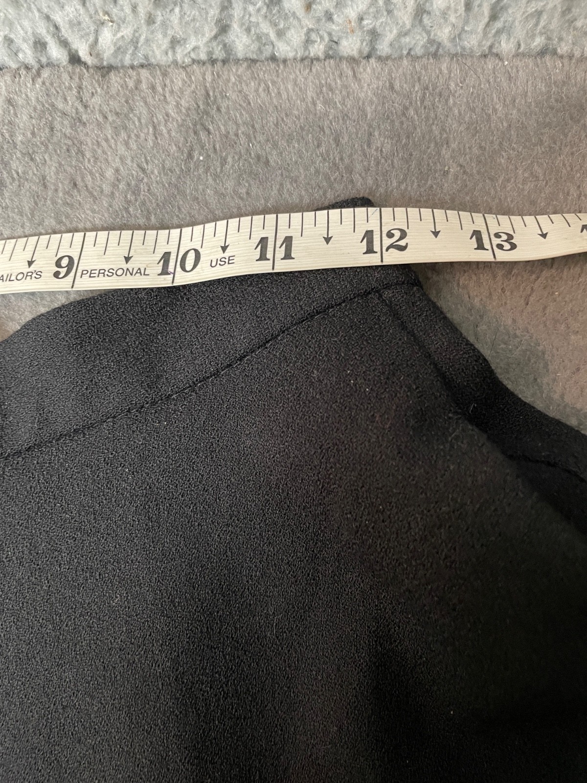 Vintage 70s Black Wool Full Midi Skirt 10 USA ILGWU Union Label Swing Flare VTG