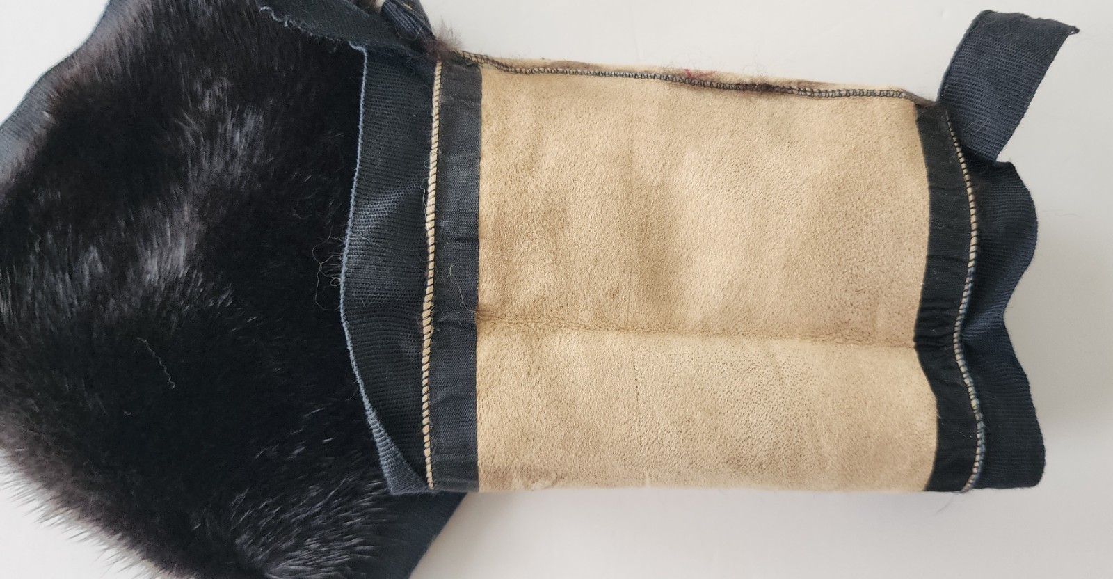 Luxury Dark Mahogany Mink Fur Cuff Set Pair Coat Sleeve Trim Panels