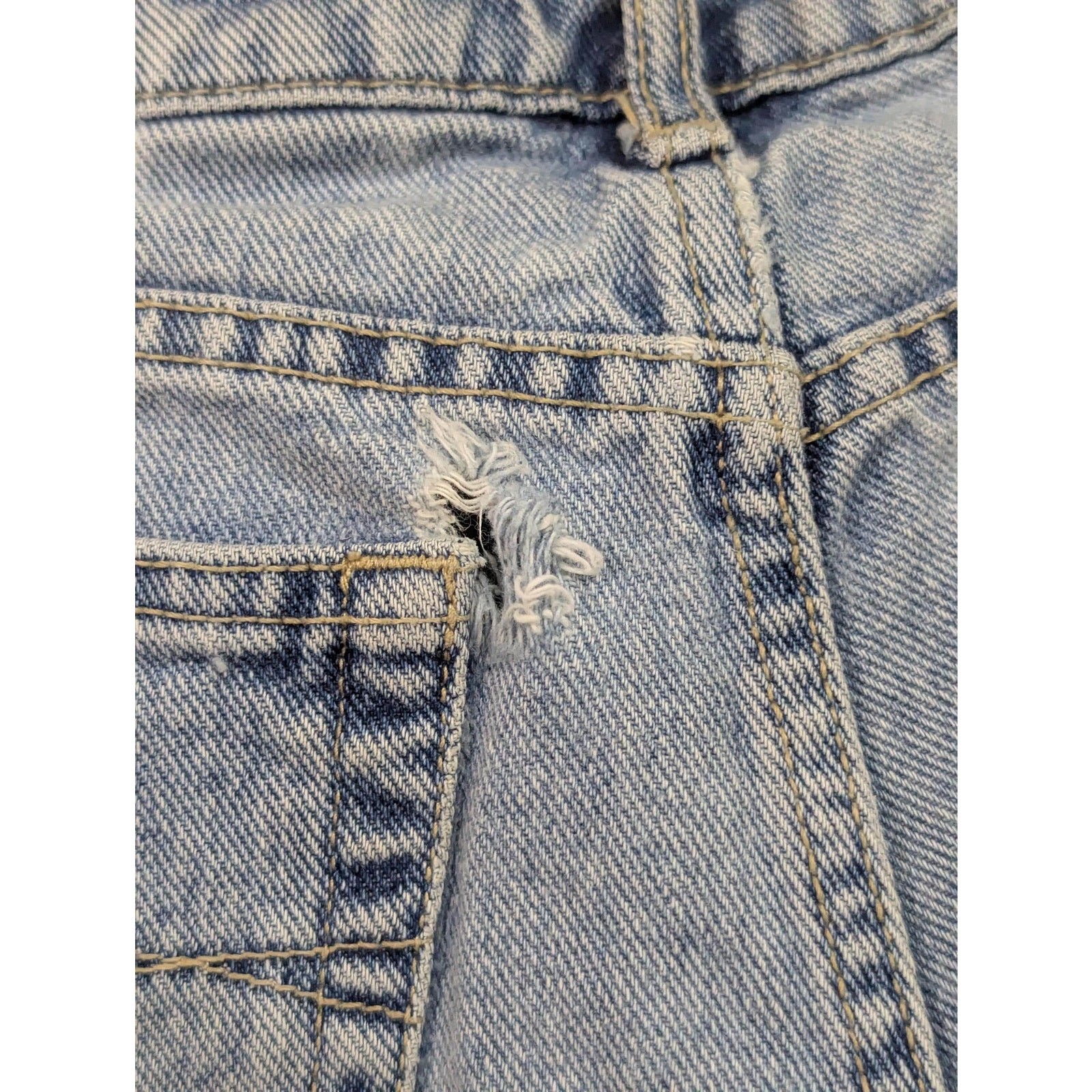Vintage 90’s Y2k Jean Shorts Distressed Denim Short Shorts Paris Blues Size 7