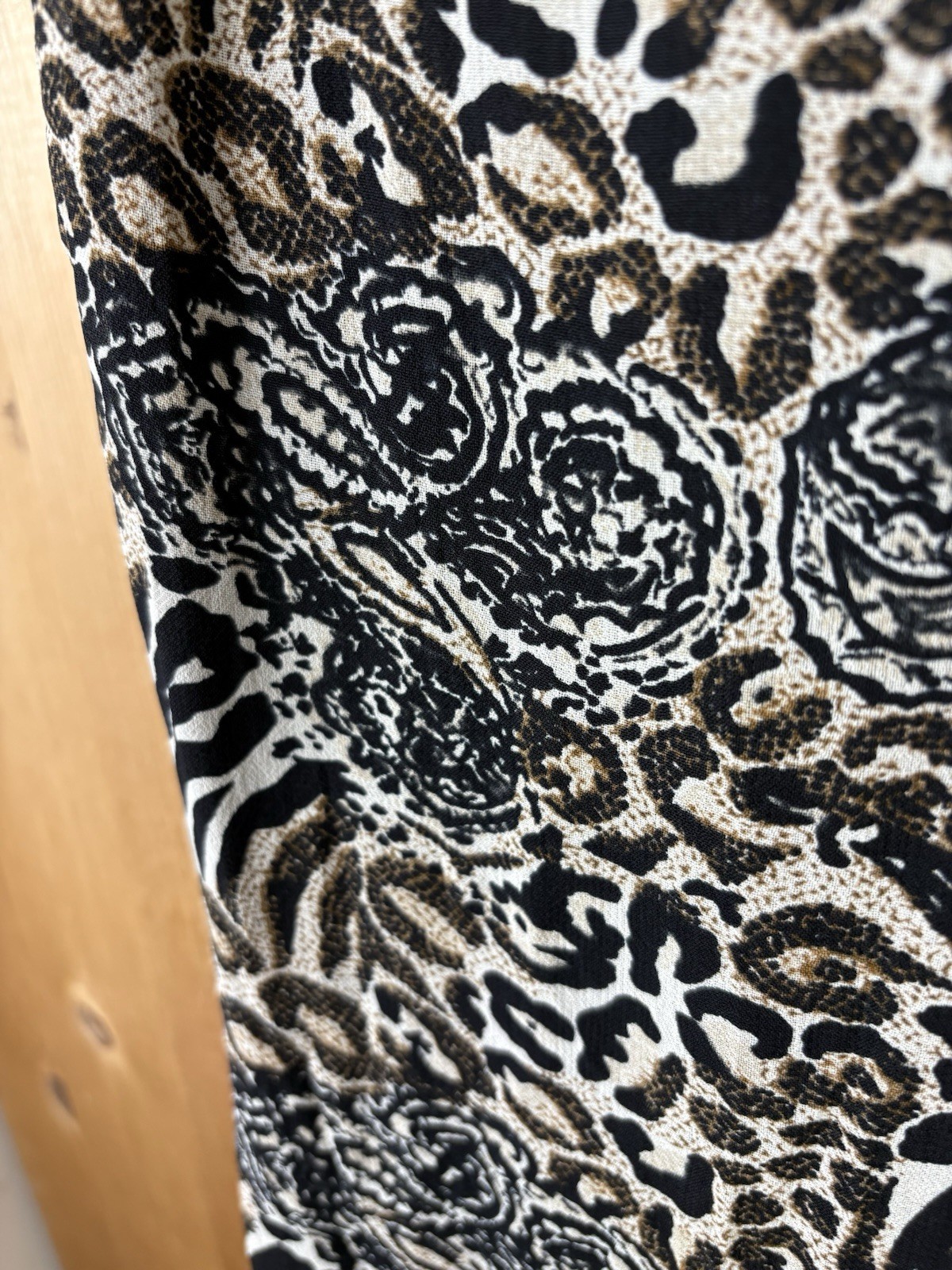 VTG CDC SLIP DRESS SLEEVELESS MAXI LEOPARD & Roses Women’s Sz 6 Y2K Slip Dress