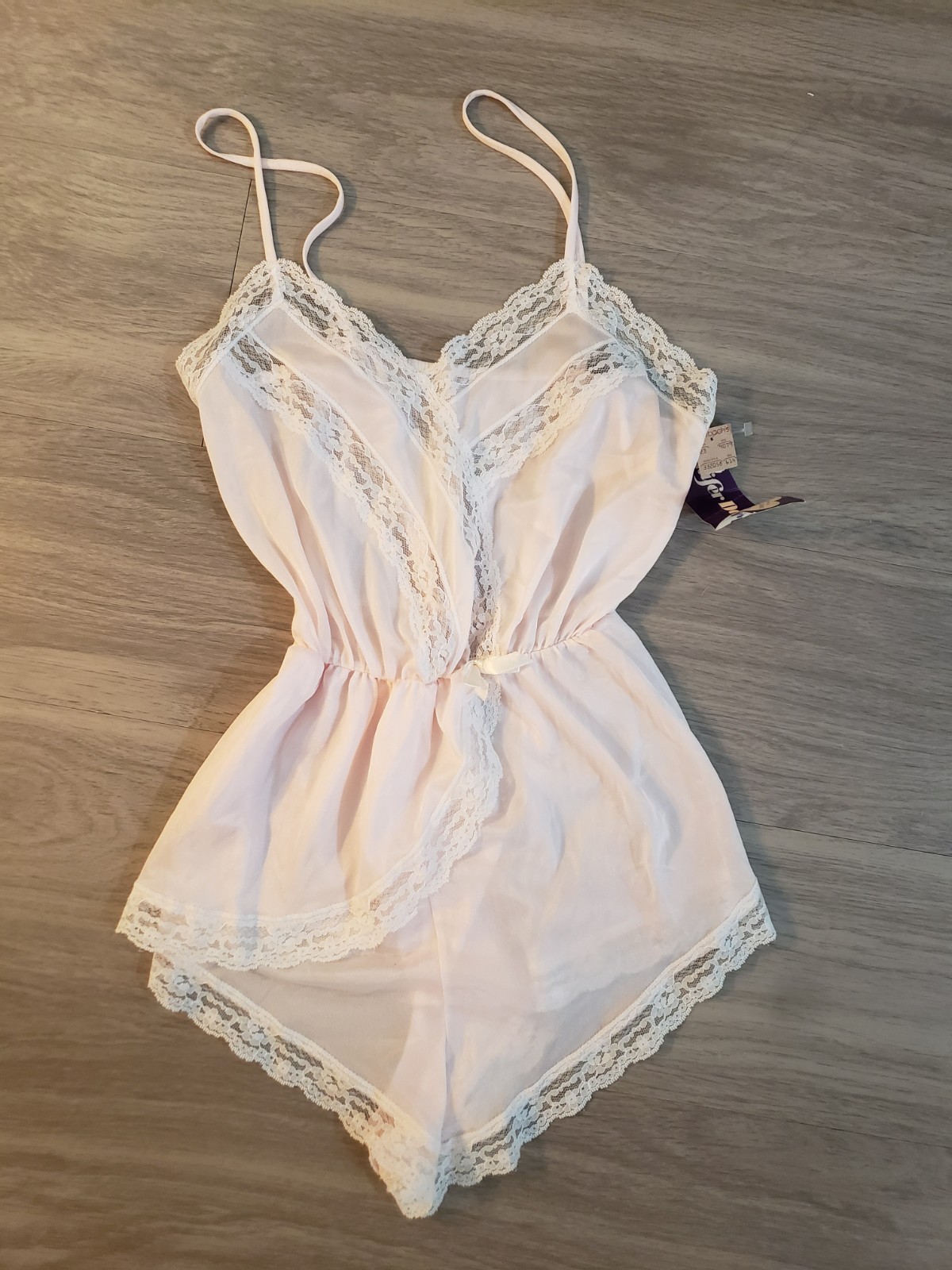 *NWT* VTG 70s Jennifer Dale Womens Petite Blush Pink Teddy Romper Union USA Made