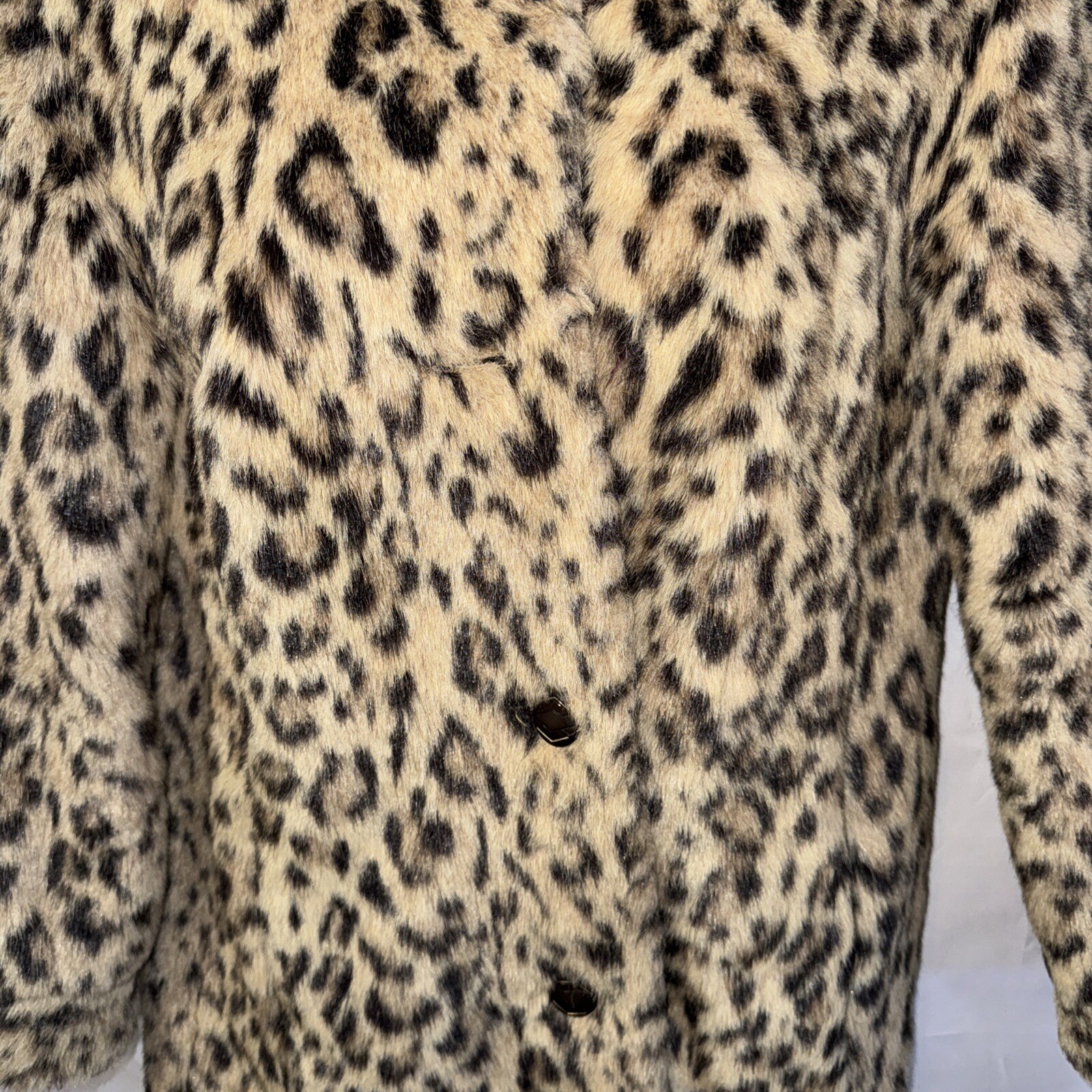 Vintage Donenfeld’s Dayton Leopard Faux Fur Coat By Russel Taylor