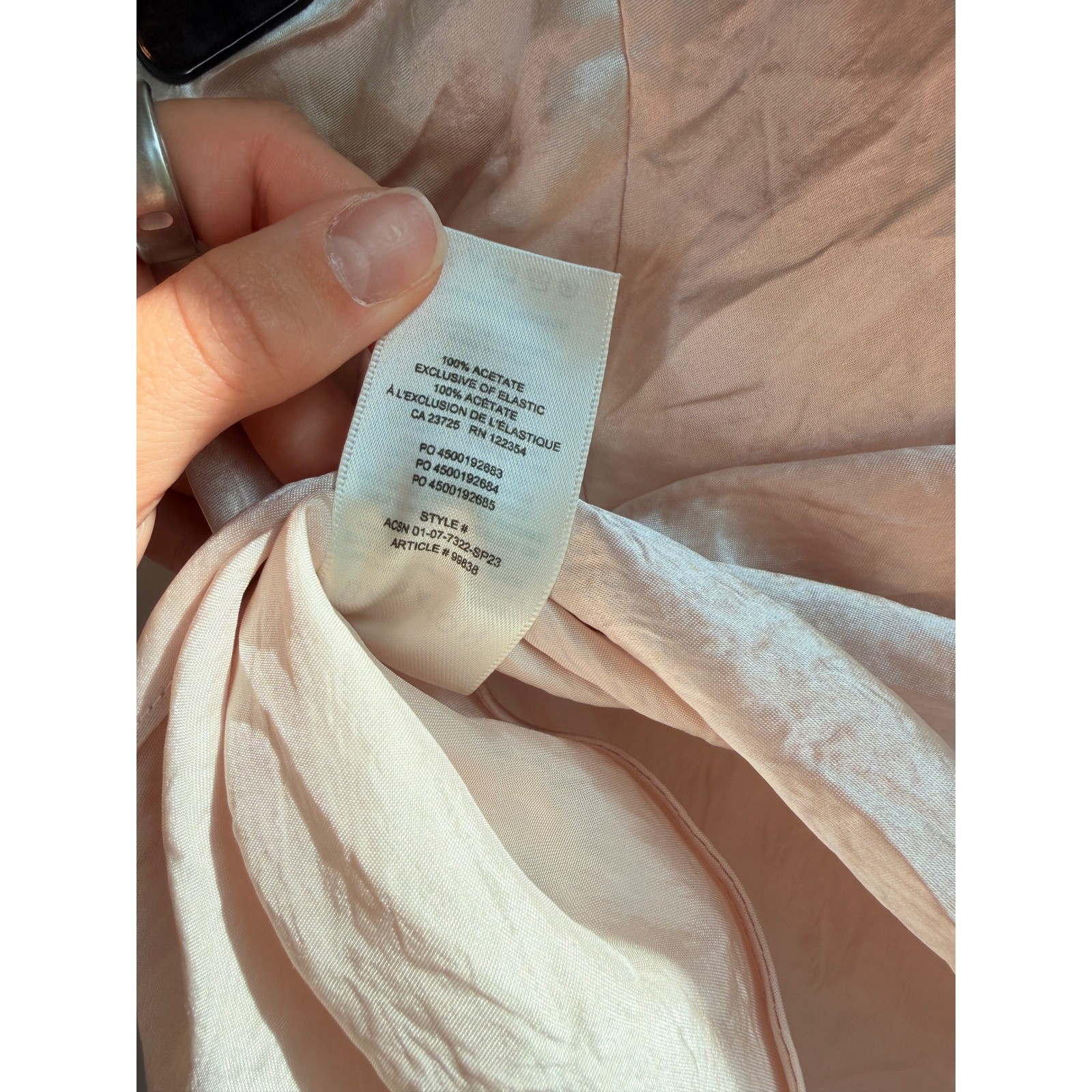 Babaton Blush Pink Mini Slip Women’s Size 10