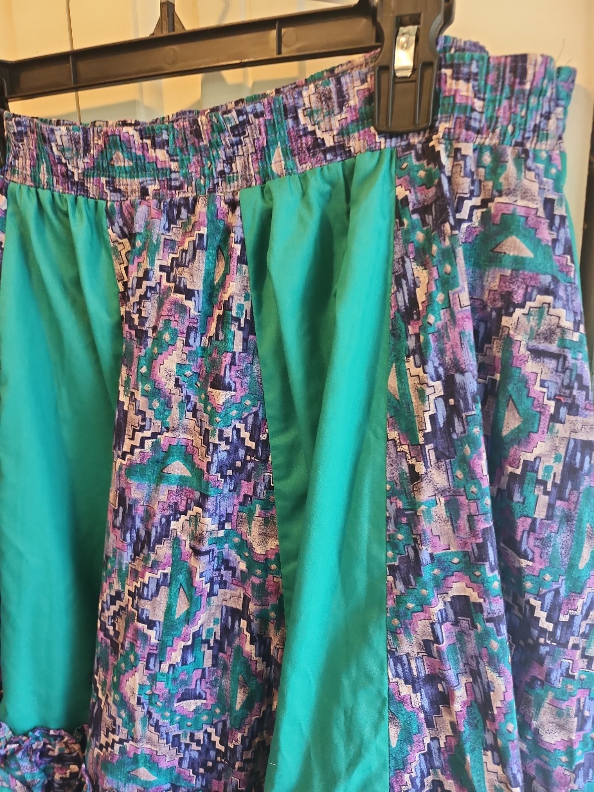 Partners Please! Malco Modes Square Dance Skirt Turquiose Purple Trim Size XL