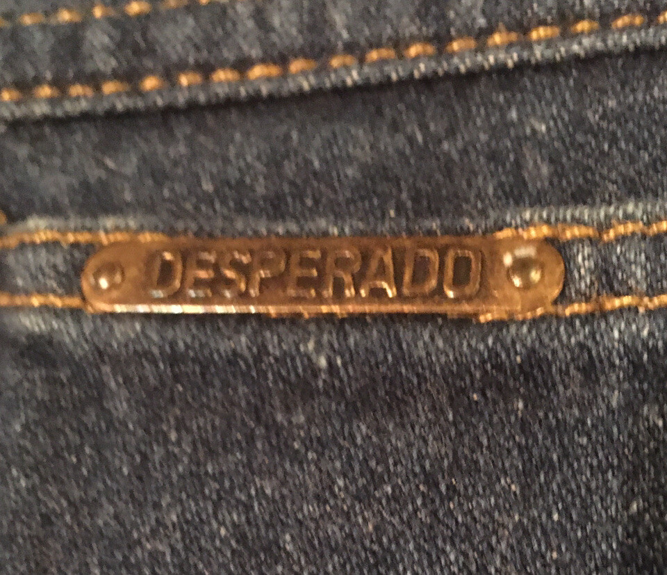 Desperado Mens Womens Blue Jeans Flare Leg True Vintage 1980s Awesome!