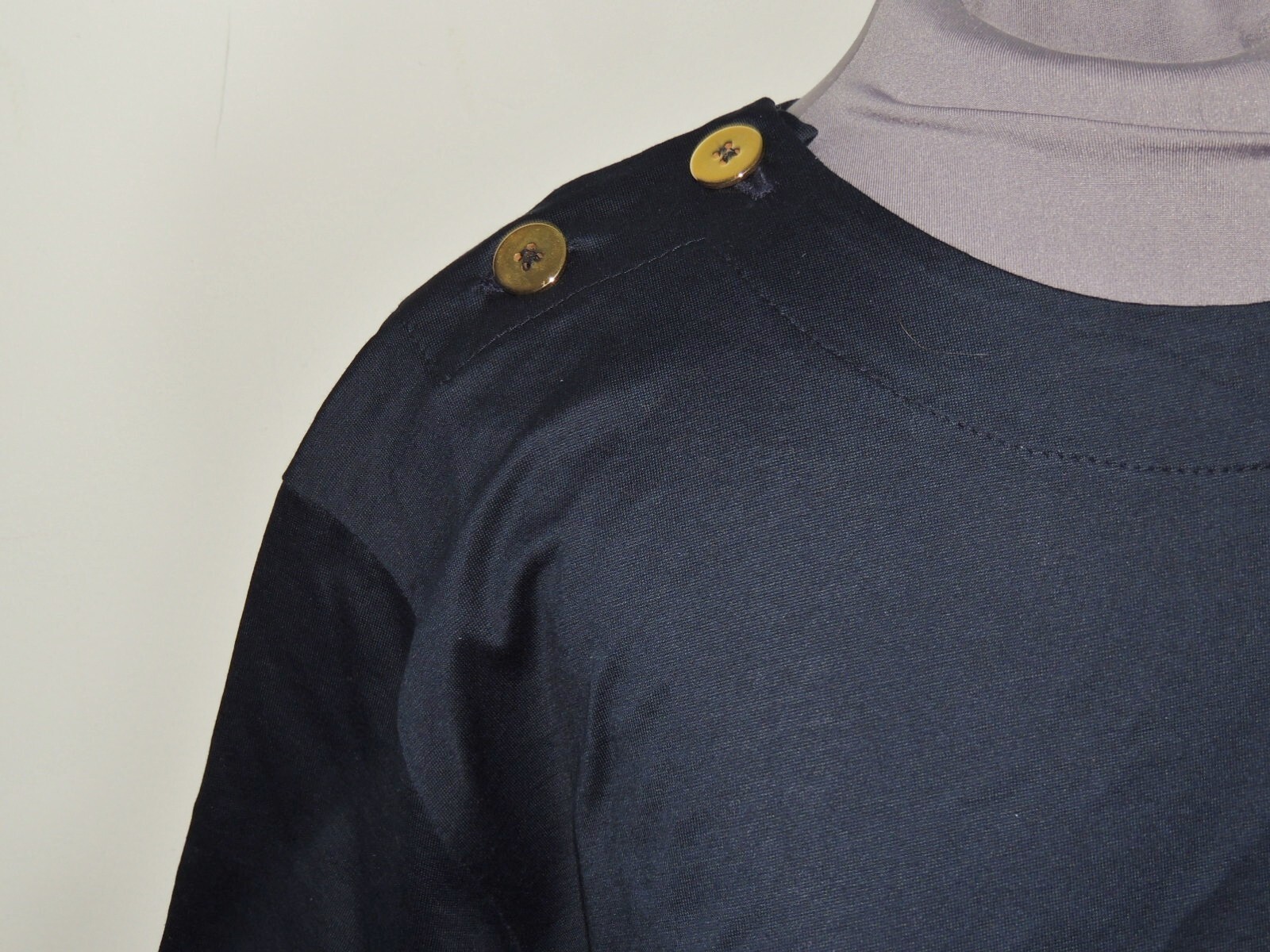 Vintage Yves Saint Laurent YSL Rive Gauche Navy Cotton Blouse FR sz 40 S – M