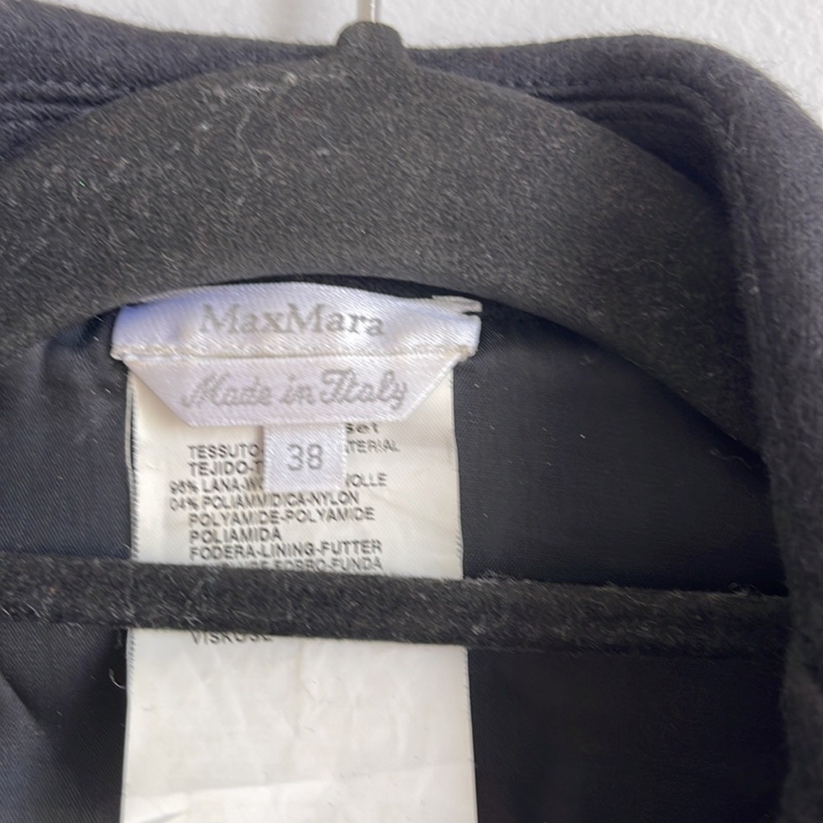 Vintage MaxMara wool blend one button fully lined blazer sz 38