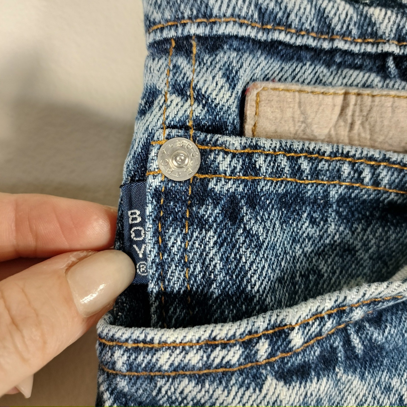 Vintage 90s Bugle Boy High Waisted Acid Wash Denim Cut Off Shorts 28 Waist