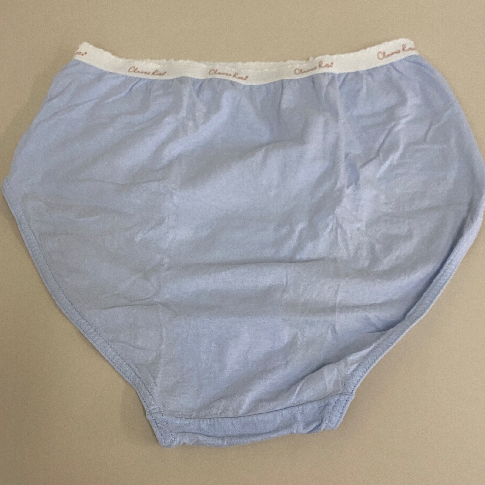 Vintage Granny Panties Size 8 Blue Cotton Briefs Claire’s Rose Elastic Waist