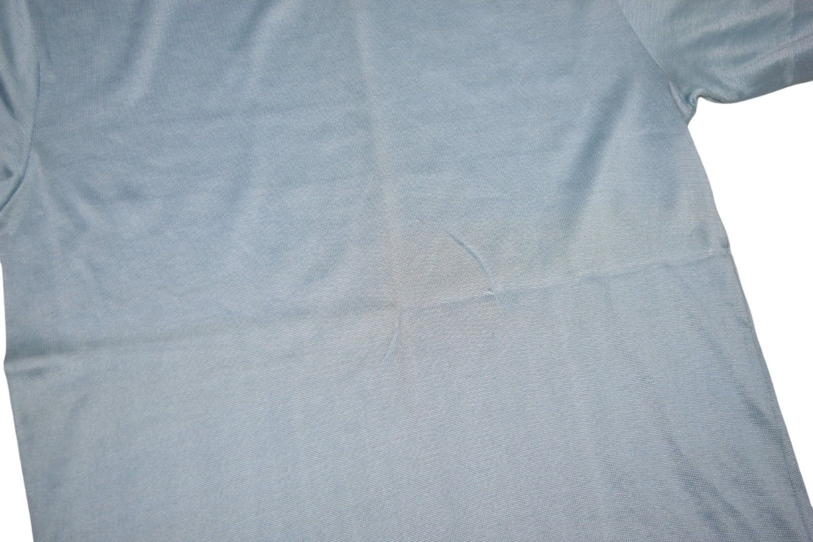 Vintage Brentwood Top Womens Medium Blue Short Sleeve Turtleneck Silky Jersey