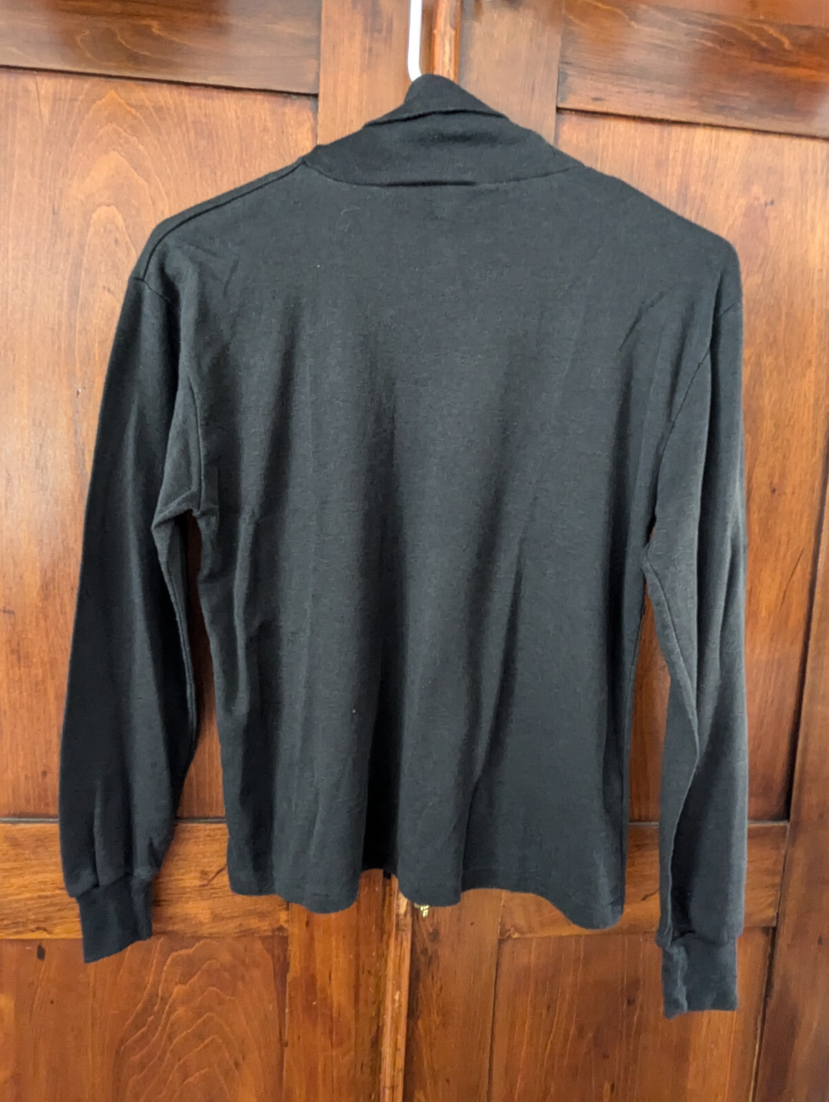 Vintage Currants by Jeri Jo Woman’s Black Cotton Turtleneck, Size Medium