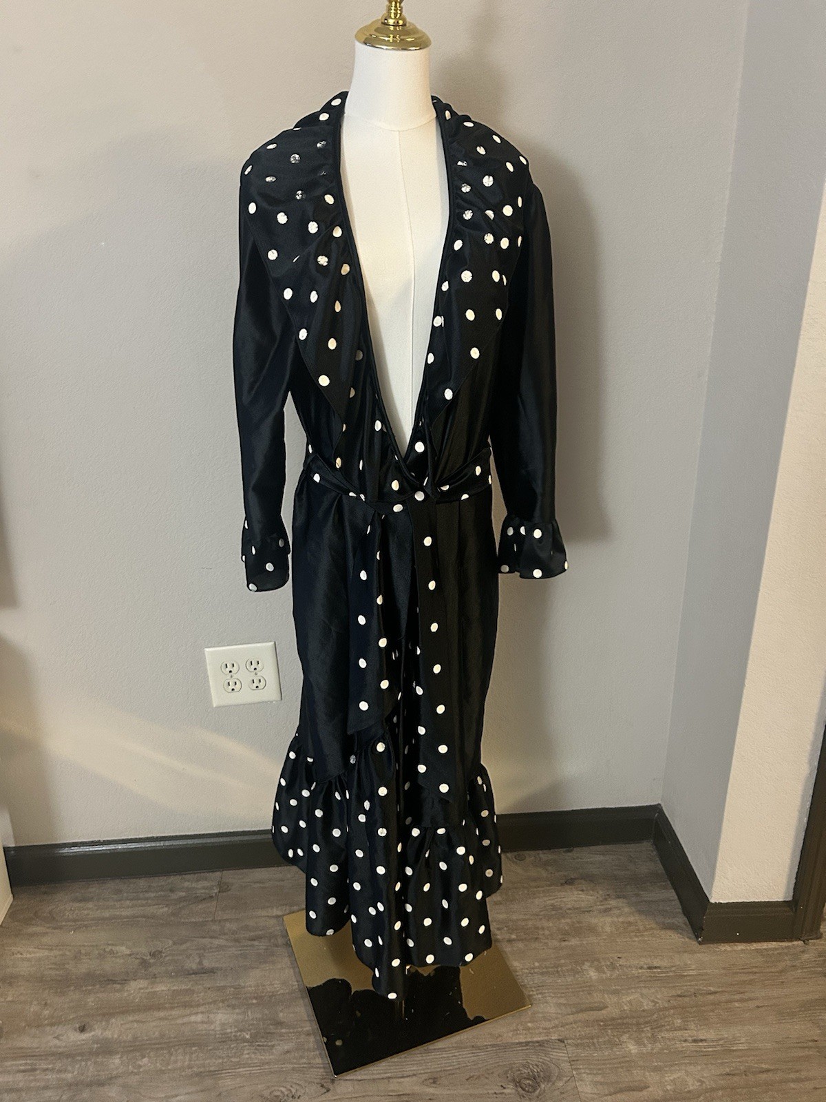 80’s joan collin’s dress and robe set