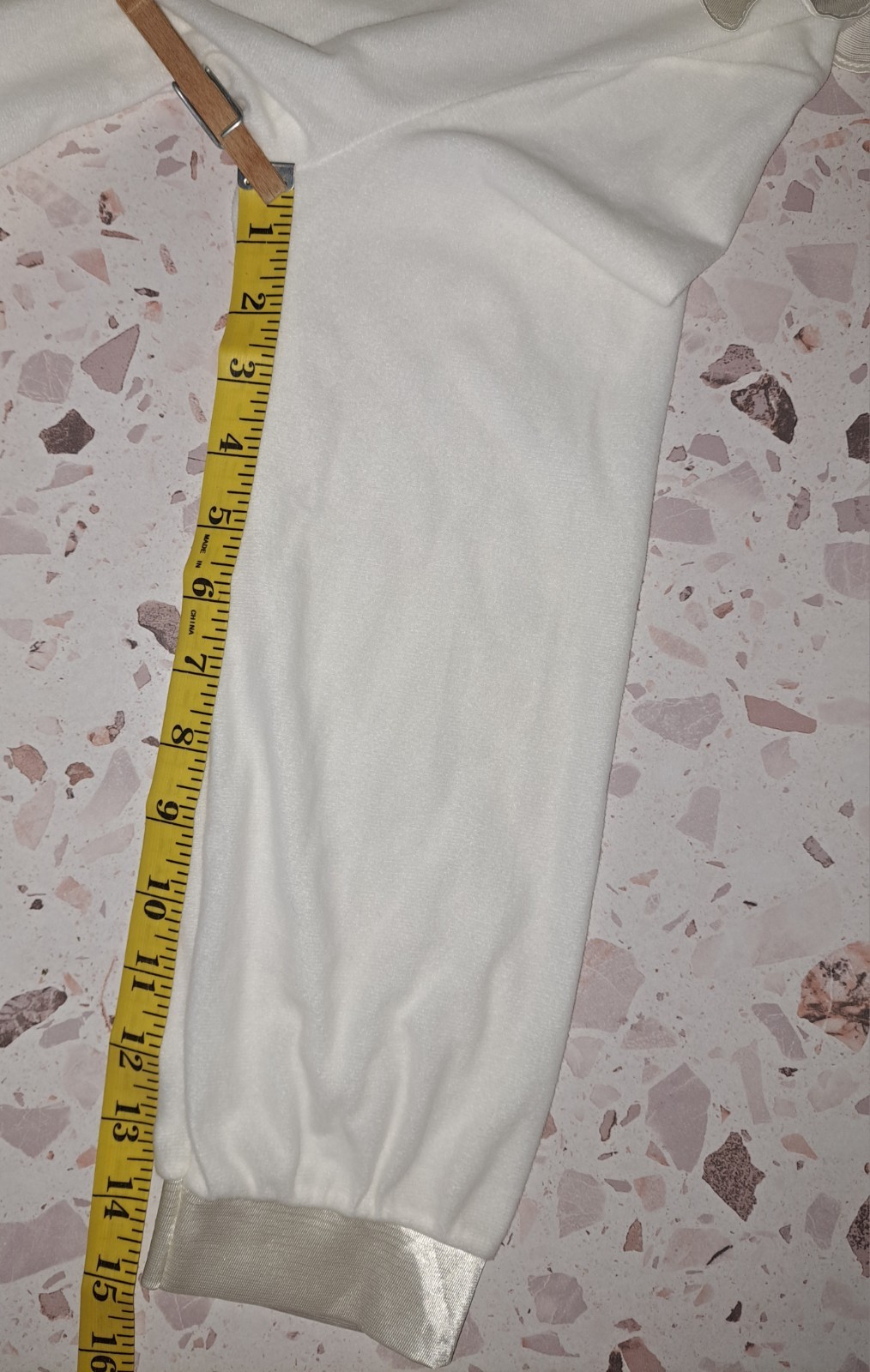 Vtg Paramount Long Nightgown Medium 60s 70s White Nylon Fleece Satin Ruffle