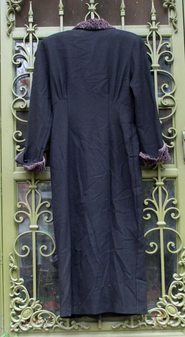 Vintage 1980 s B E A U DAV-ID Gothic Victorian Long Jacket Size 14