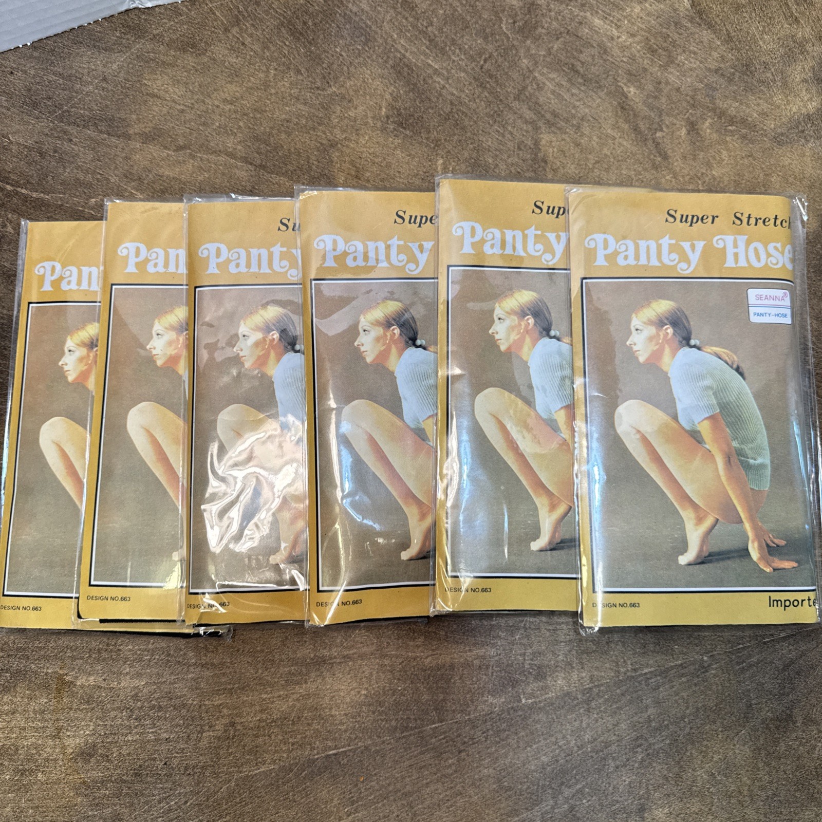 NOS Japanese Seanna Size – S – L Panty Hose Nylons Black Model 663 (6 Pairs)