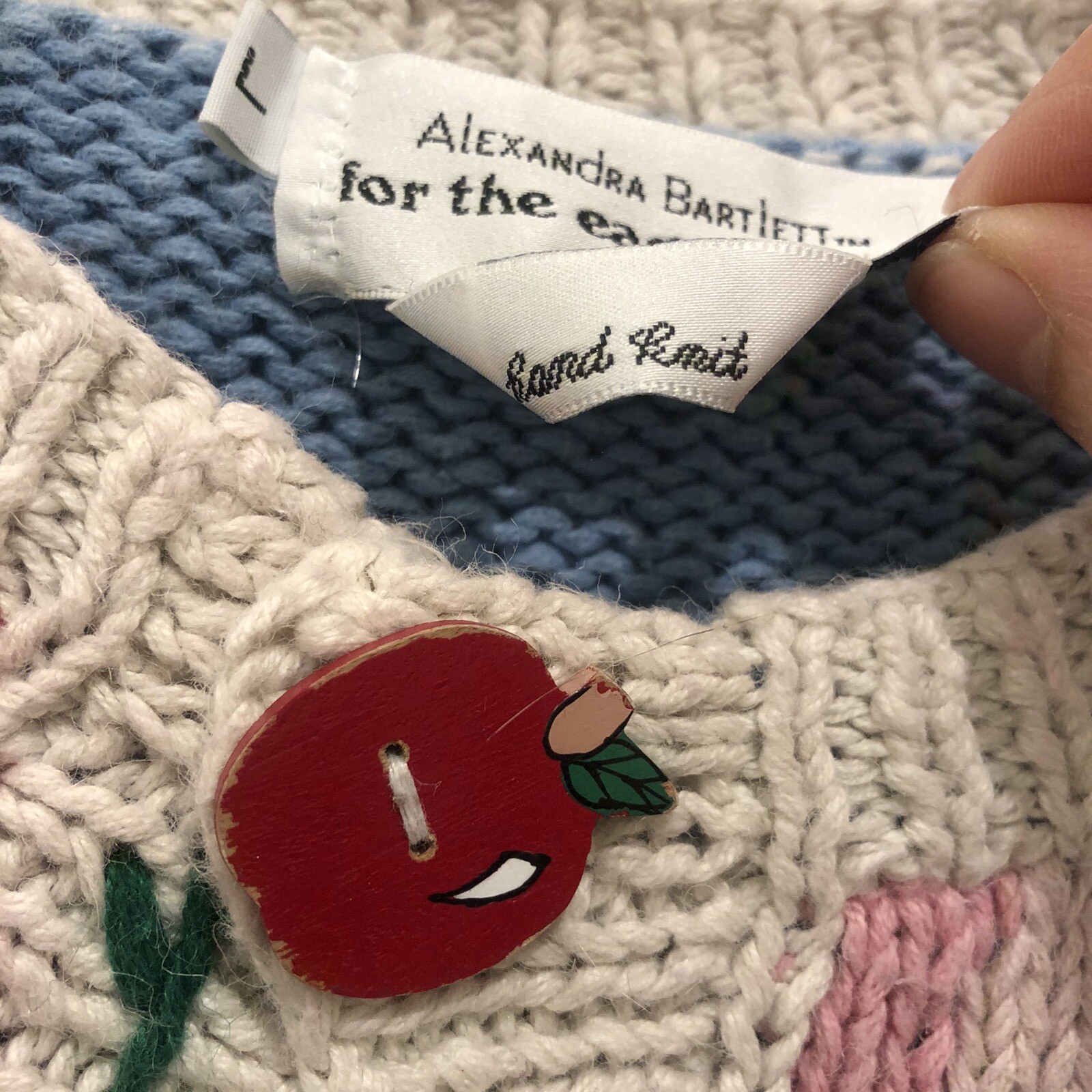 Vintage 1993 The Eagle’s Eye Alexandra Bartlett School Days Cardigan Multi Sz L