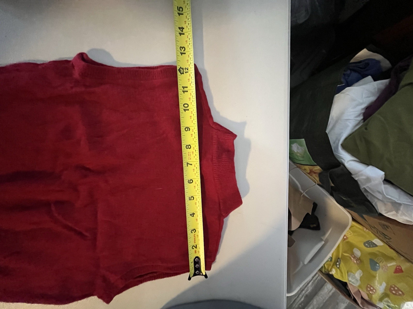 (4) 1950S Red Wool Petite Sweaters Merriwether 2 Sleeveless 2 Off White Sleeves