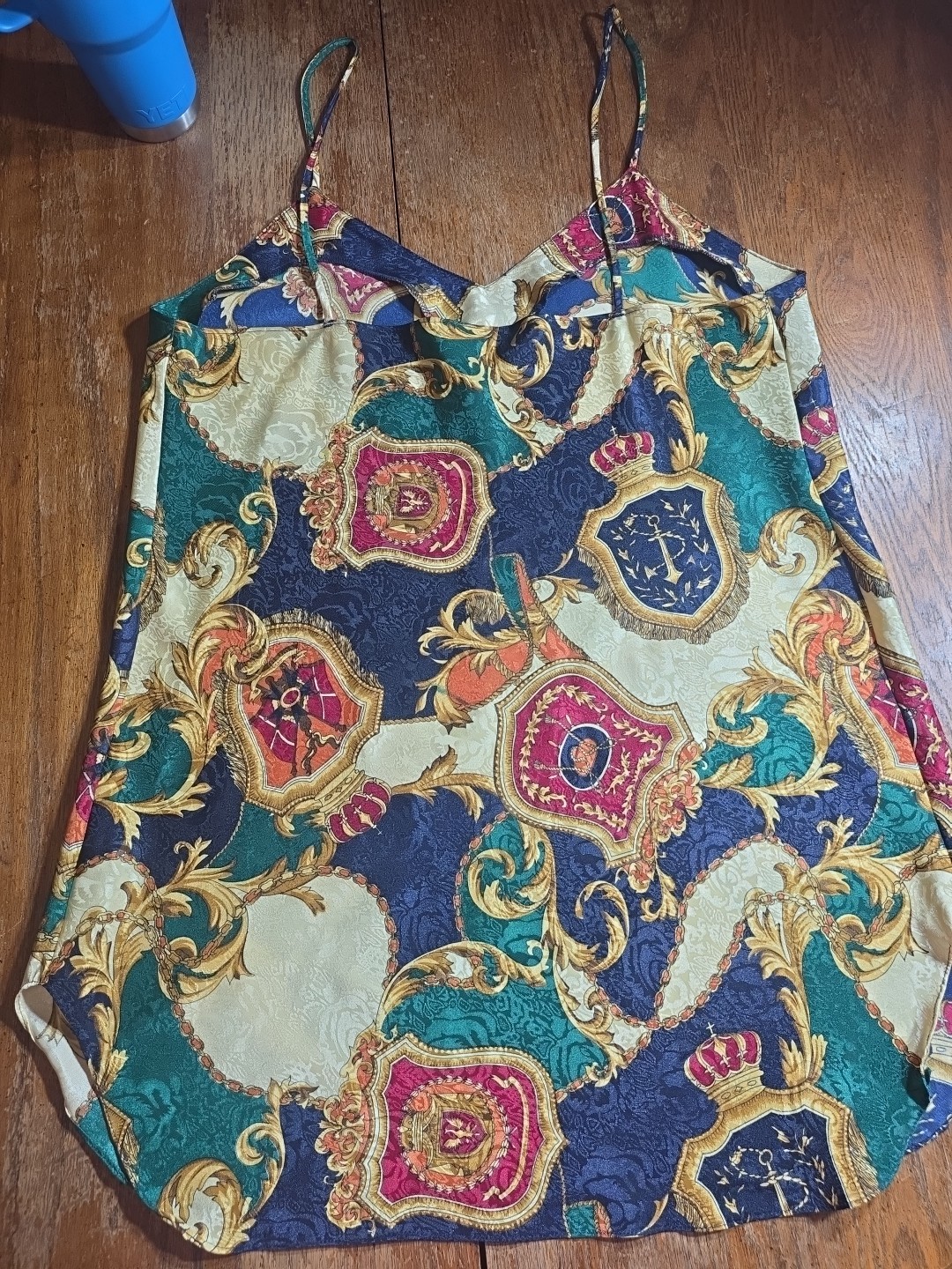 Vintage Romance Du Jour Satin Chemise Slip Dress Size XLarge USA Nightie
