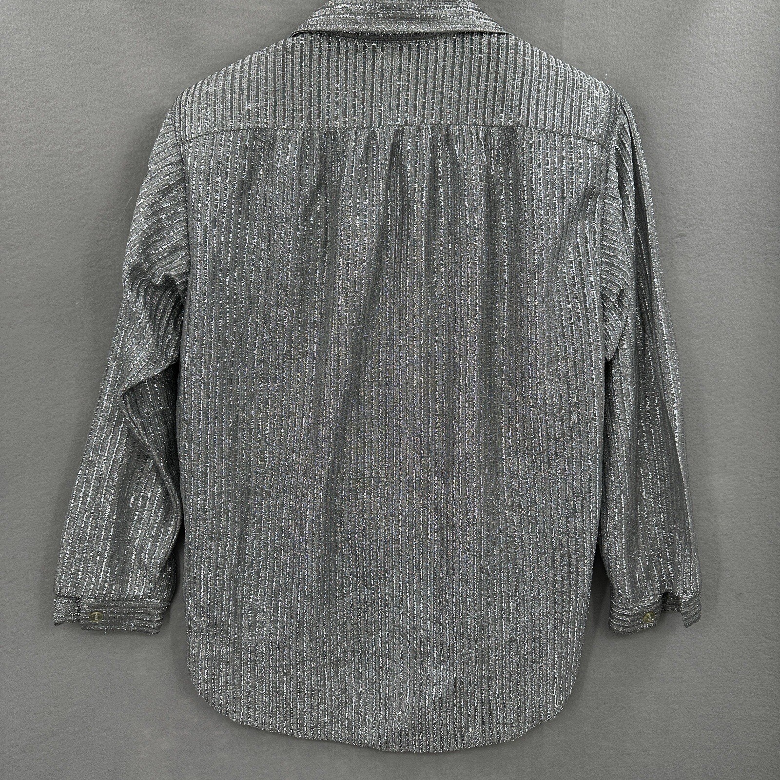 VTG My Kinda Gal Blouse Women XS Metallic Phoenix Arizona USA Cottagecore Button