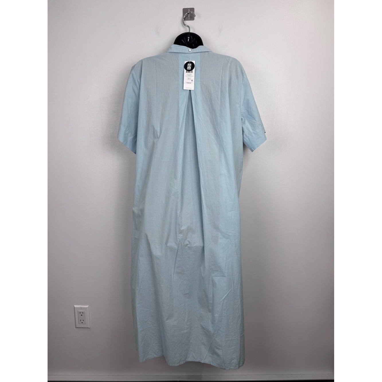 NWT Eileen Fisher Women Classic Collar Dress Blue Size Large